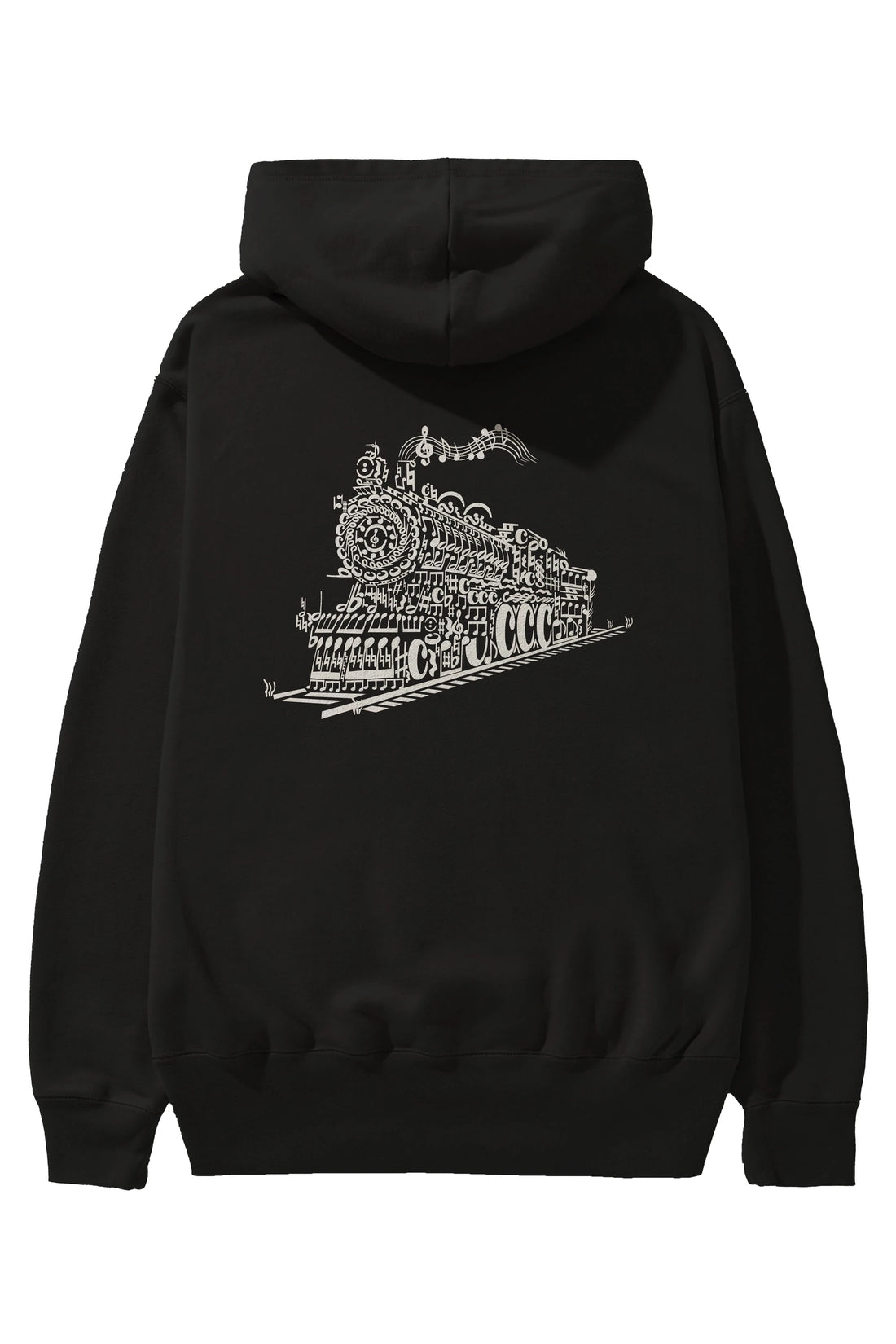 Train Song Arka Baskılı Hoodie Oversize Kapüşonlu Sweatshirt Erkek Kadın Unisex