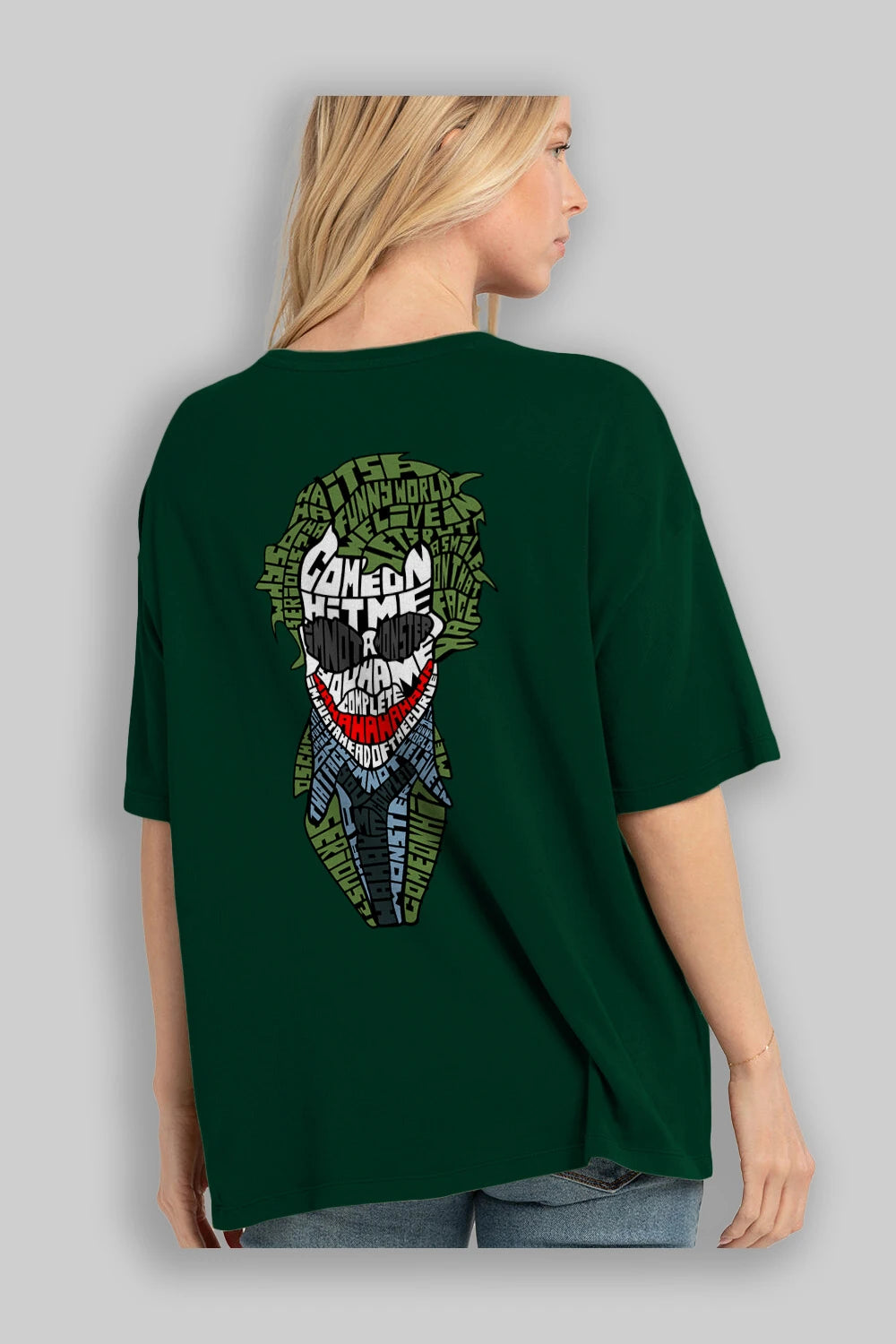 Why So Serious Arka Baskılı Oversize t-shirt %100 pamuk Erkek Kadın Unisex