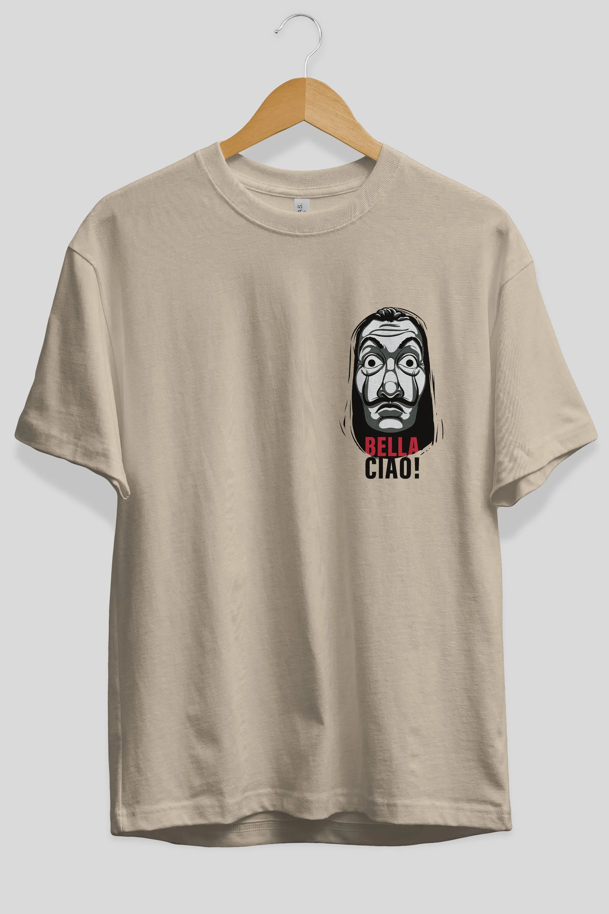 La Casa De Papel (12) Ön Sol Baskılı Oversize t-shirt Erkek Kadın Unisex %100 Pamuk Bisiklet Yaka tişort