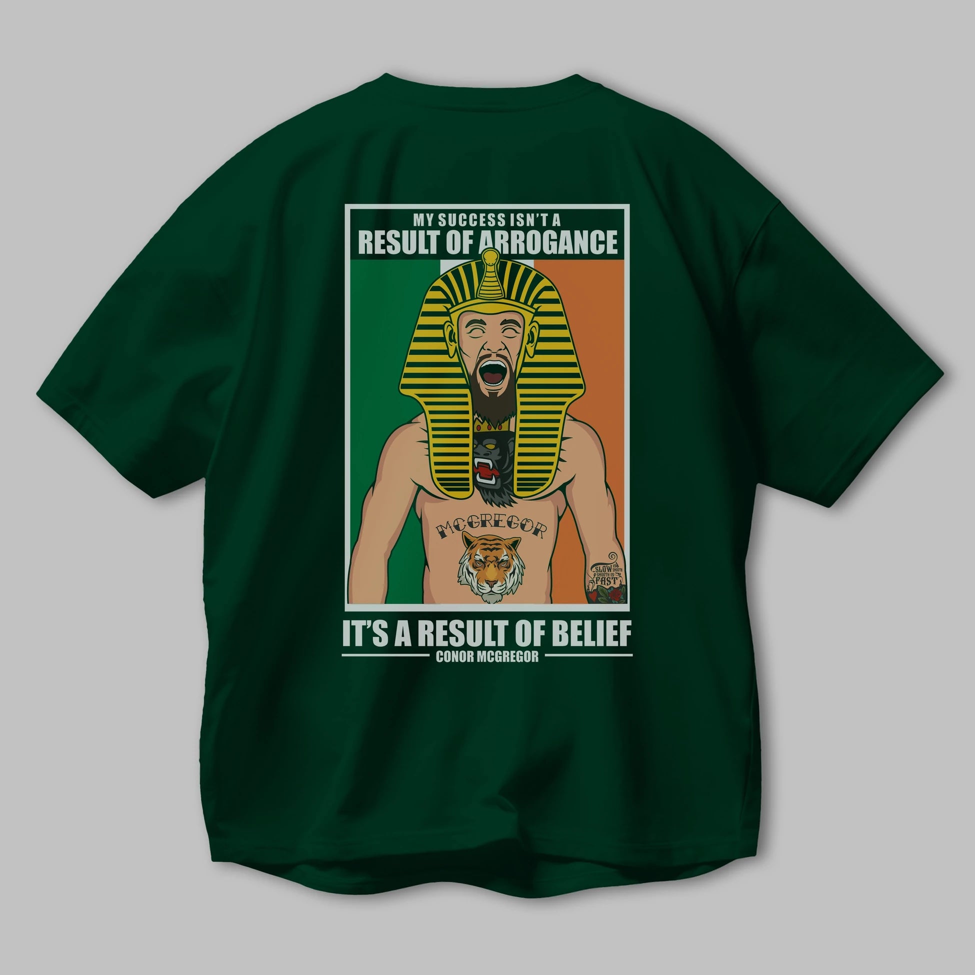 McGregor Pharaoh Arka Baskılı Oversize t-shirt Erkek Kadın Unisex %100 Pamuk tişort