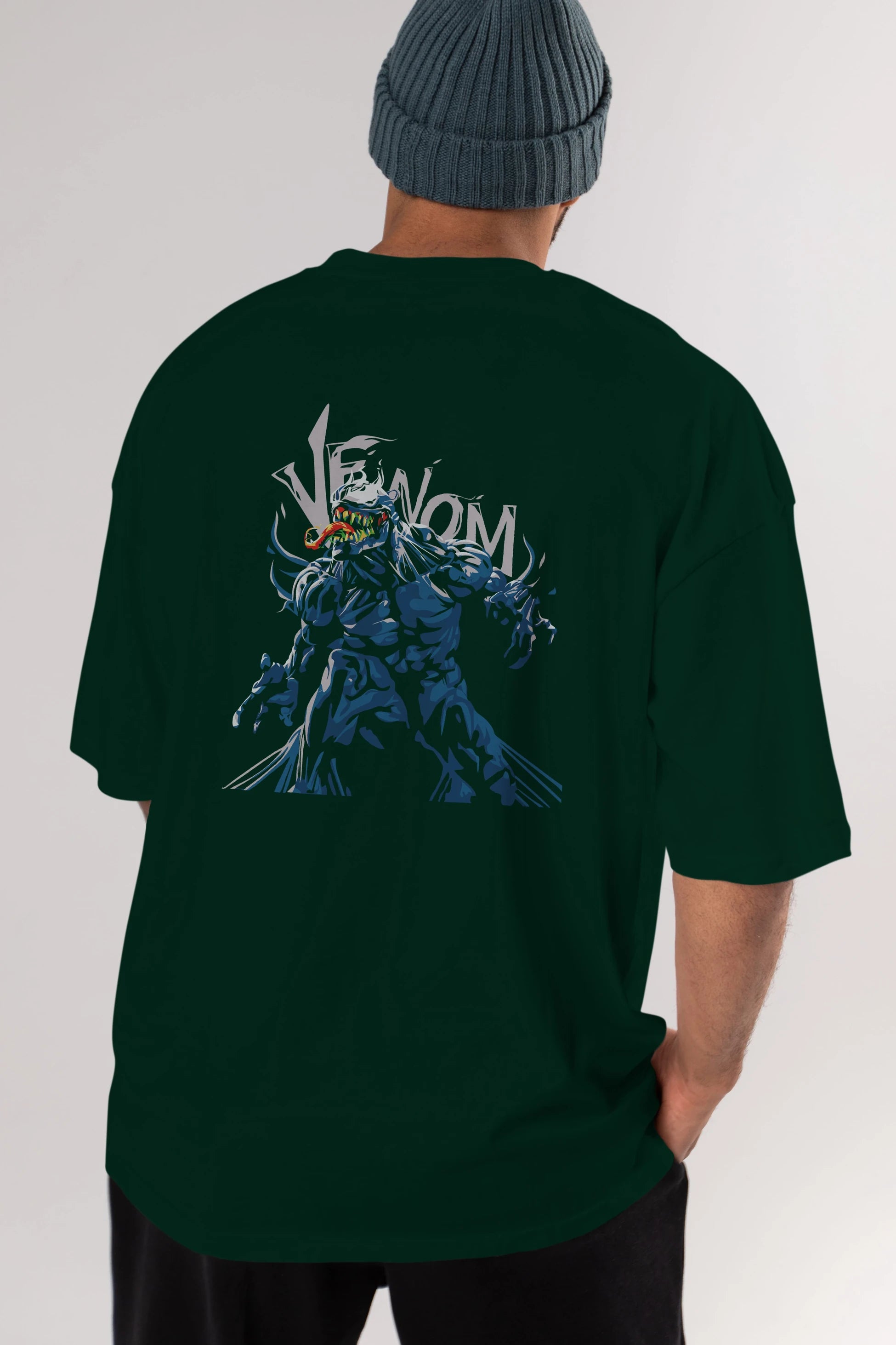 Venom (8) Arka Baskılı Oversize t-shirt Erkek Kadın Unisex %100 Pamuk Bisiklet Yaka tişort