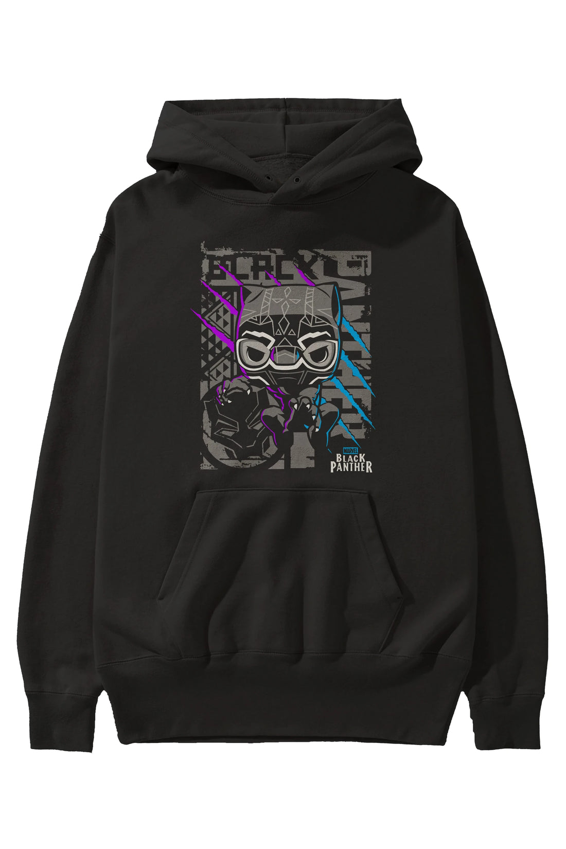 Black Panther Ön Baskılı Hoodie Oversize Kapüşonlu Sweatshirt Erkek Kadın Unisex