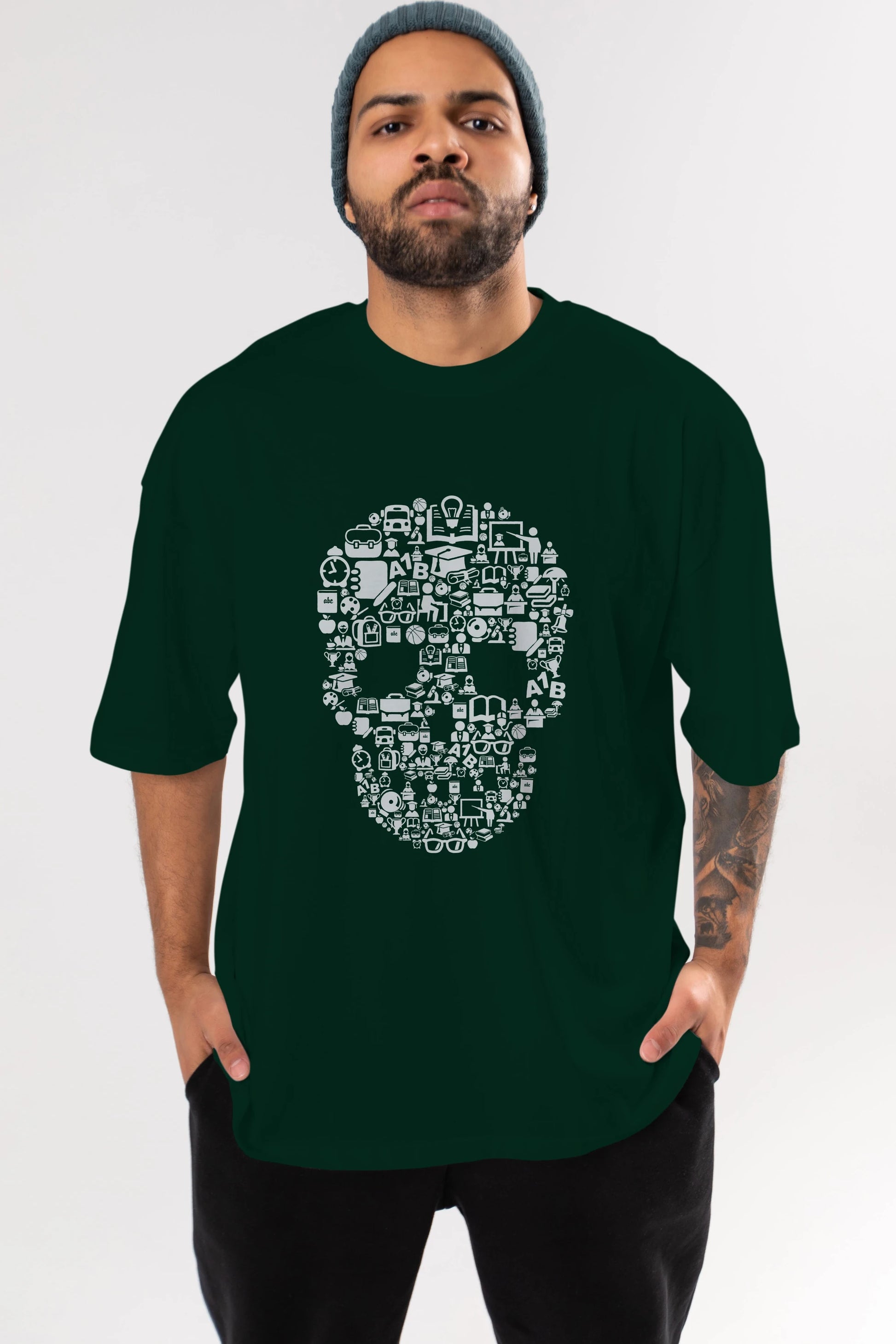 Dead  School Ön Baskılı Oversize t-shirt %100 pamuk Erkek Kadın Unisex