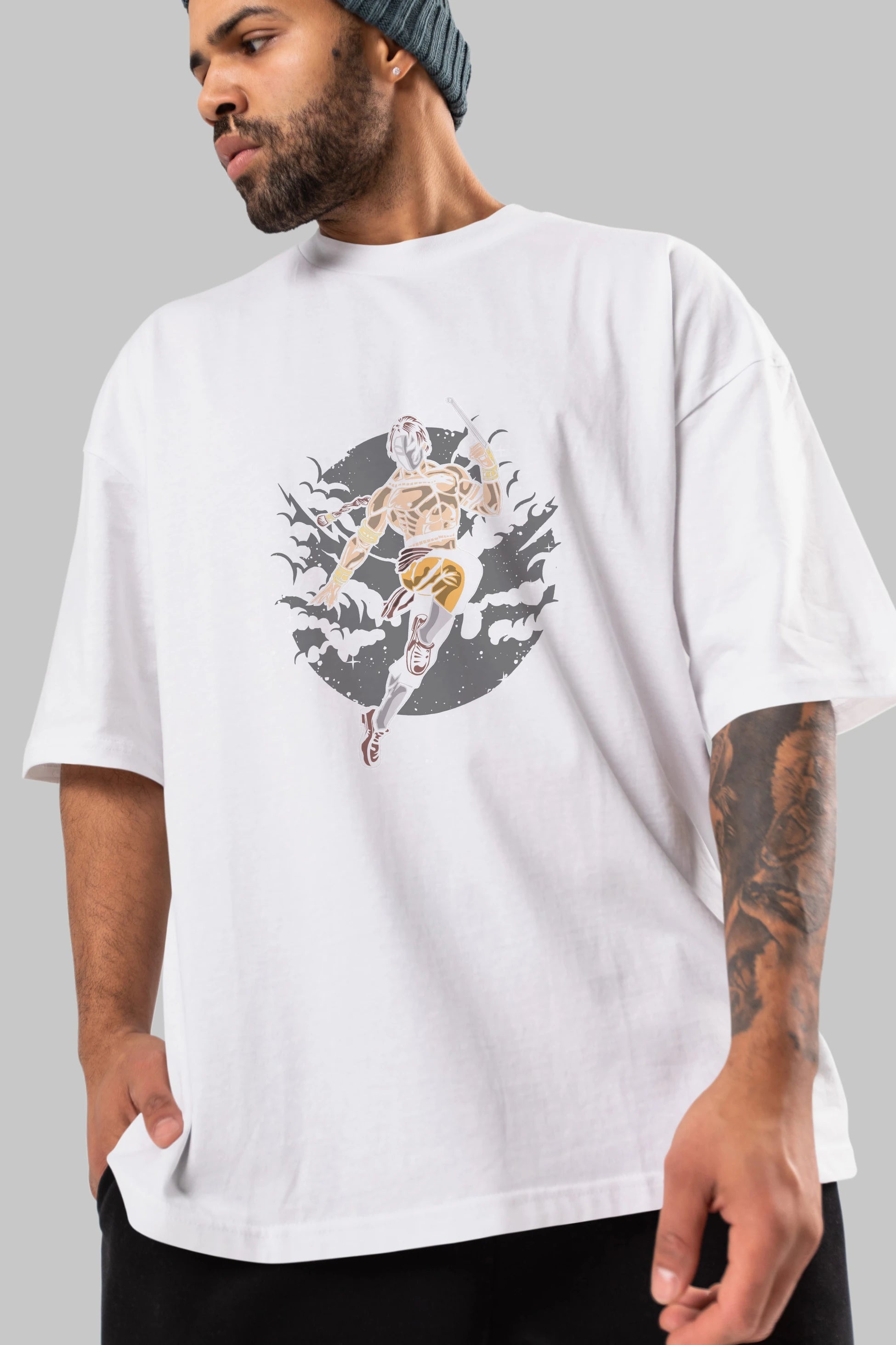 Vega Ön Baskılı Oversize t-shirt Erkek Kadın Unisex %100 Pamuk tişort
