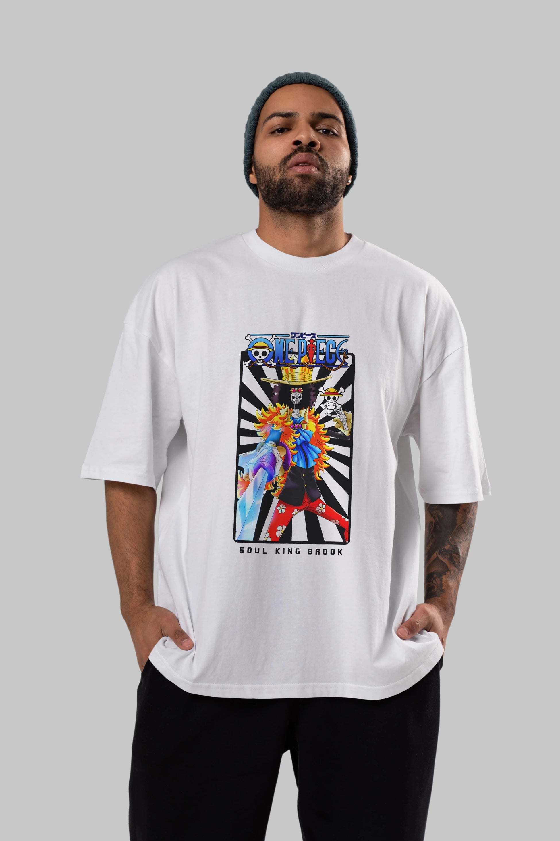 Brook Anime Ön Baskılı Oversize t-shirt Erkek Kadın Unisex