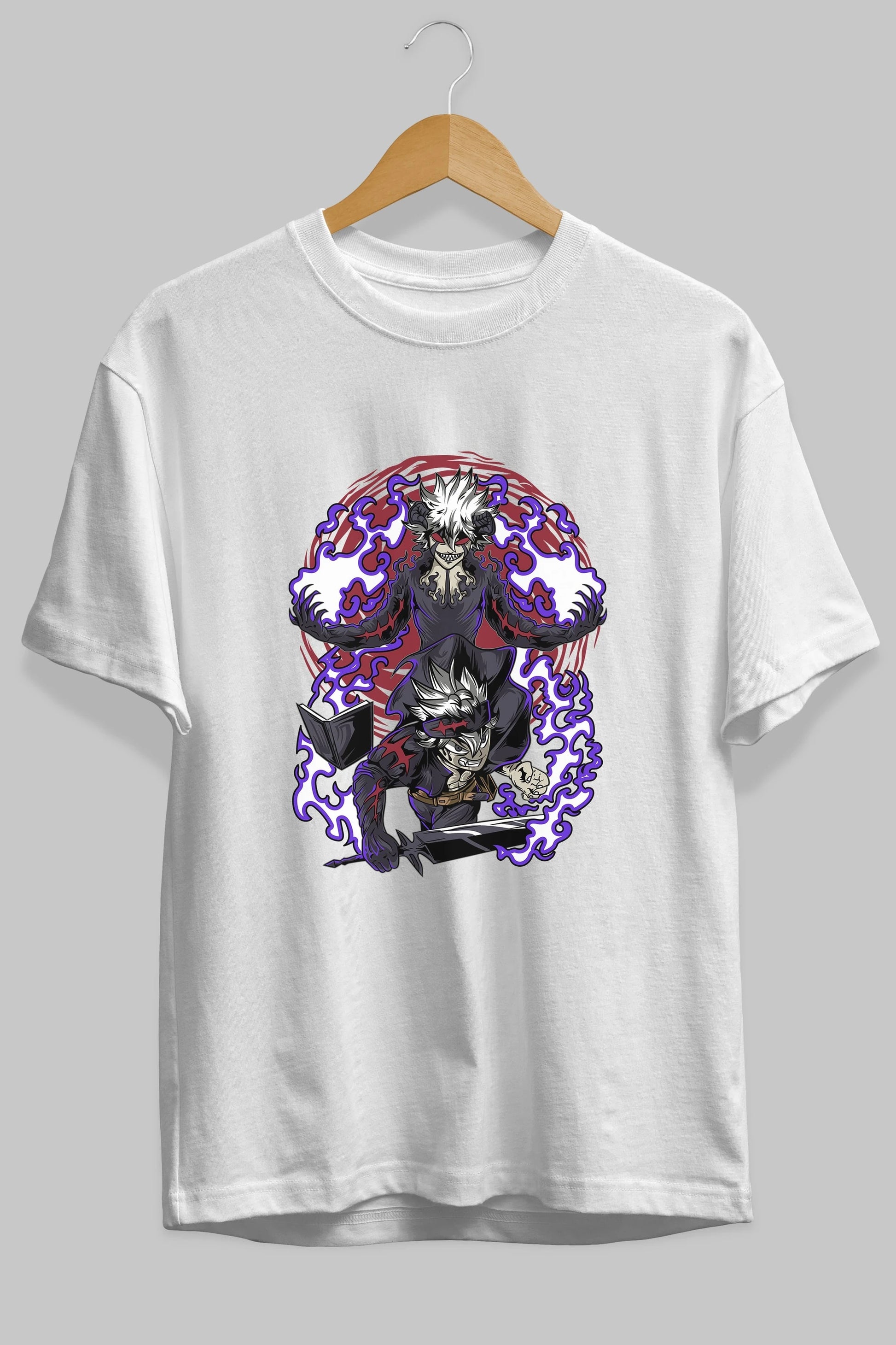 BLACK CLOVER DEVIL UNION Anime Ön Baskılı Oversize t-shirt %100 pamuk Erkek Kadın Unisex