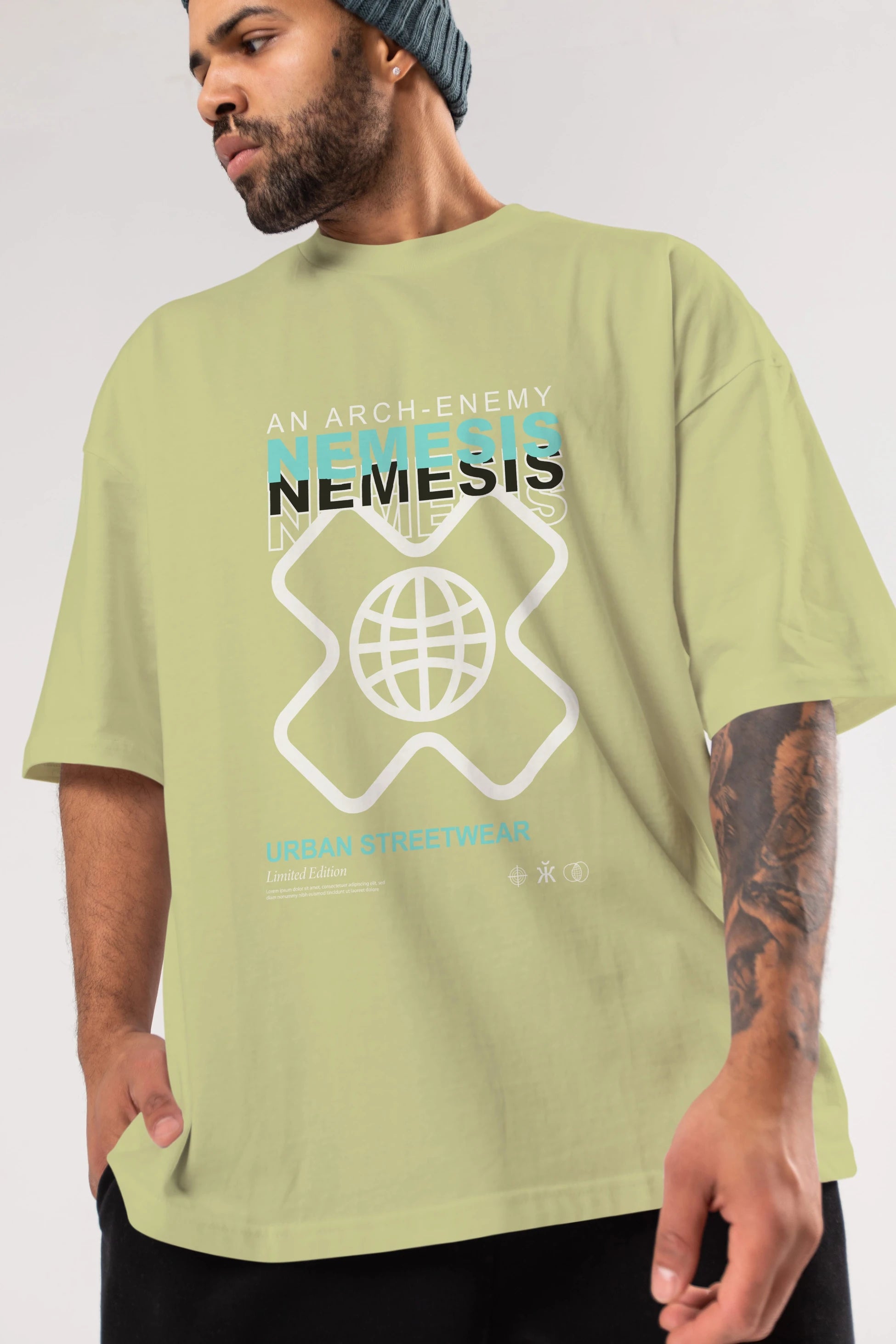 Nemesis Urban Ön Baskılı Oversize t-shirt Erkek Kadın Unisex