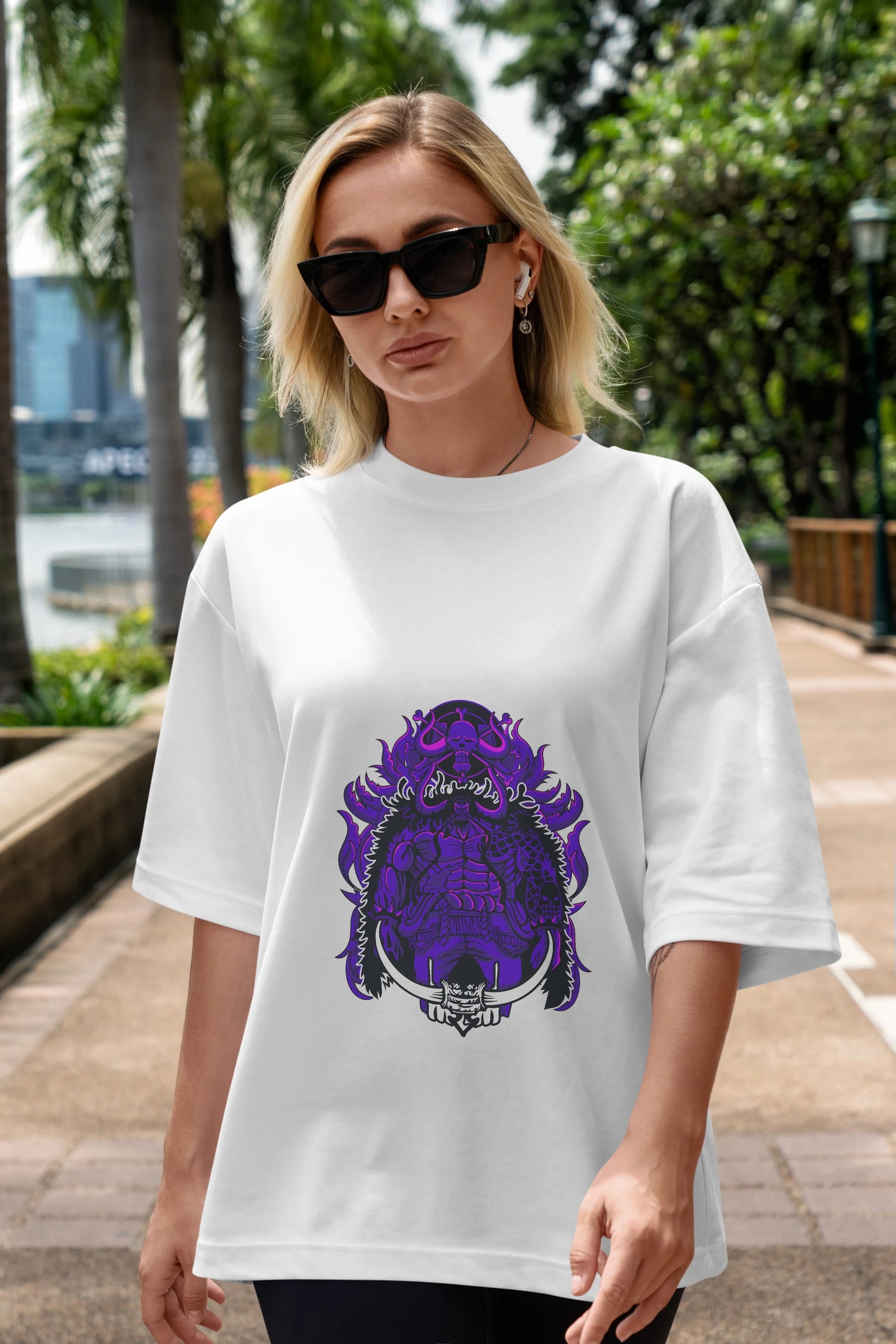 Kaido Anime Ön Baskılı Oversize t-shirt Erkek Kadın Unisex