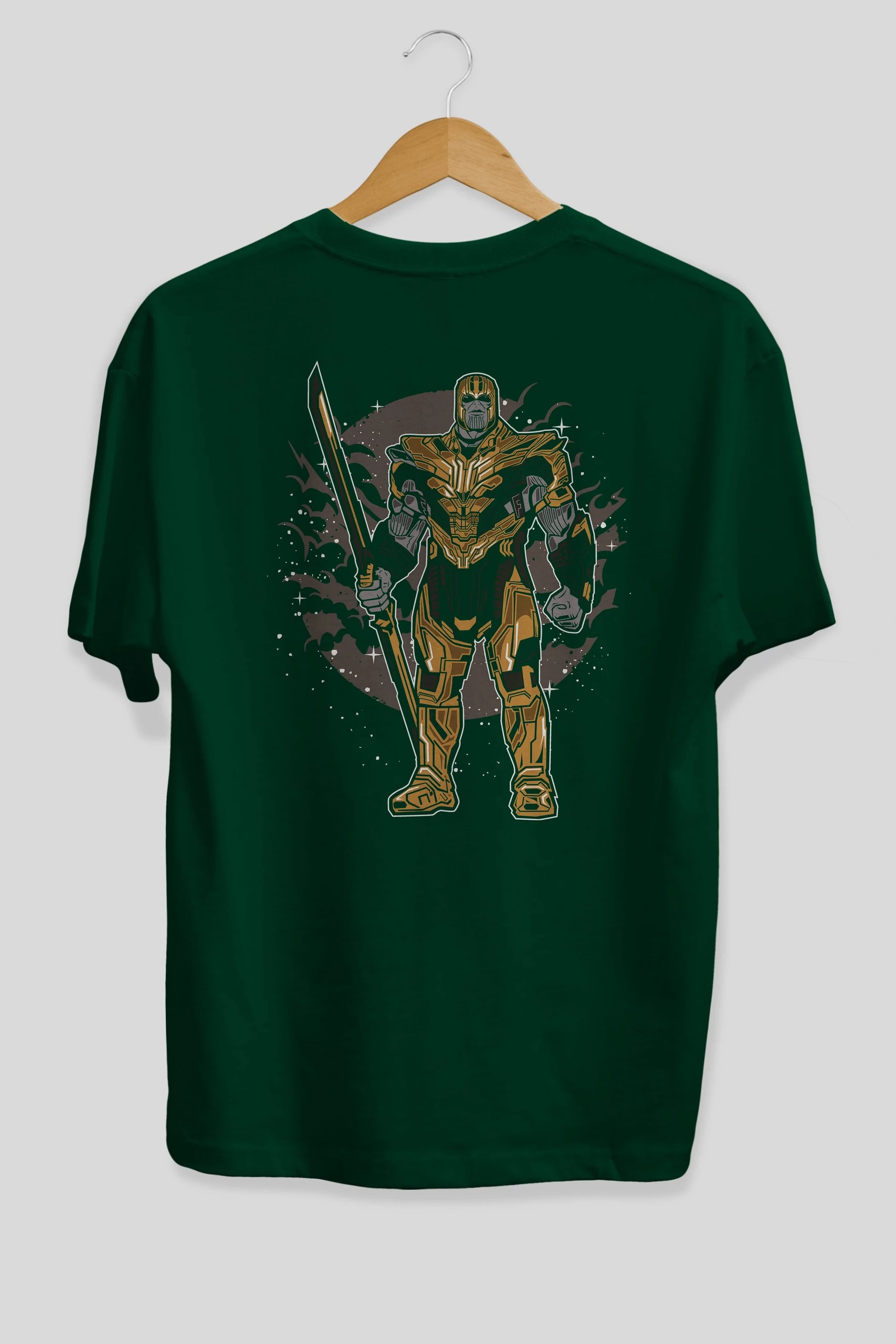 Thanos Arka Baskılı Oversize t-shirt Erkek Kadın Unisex %100 Pamuk