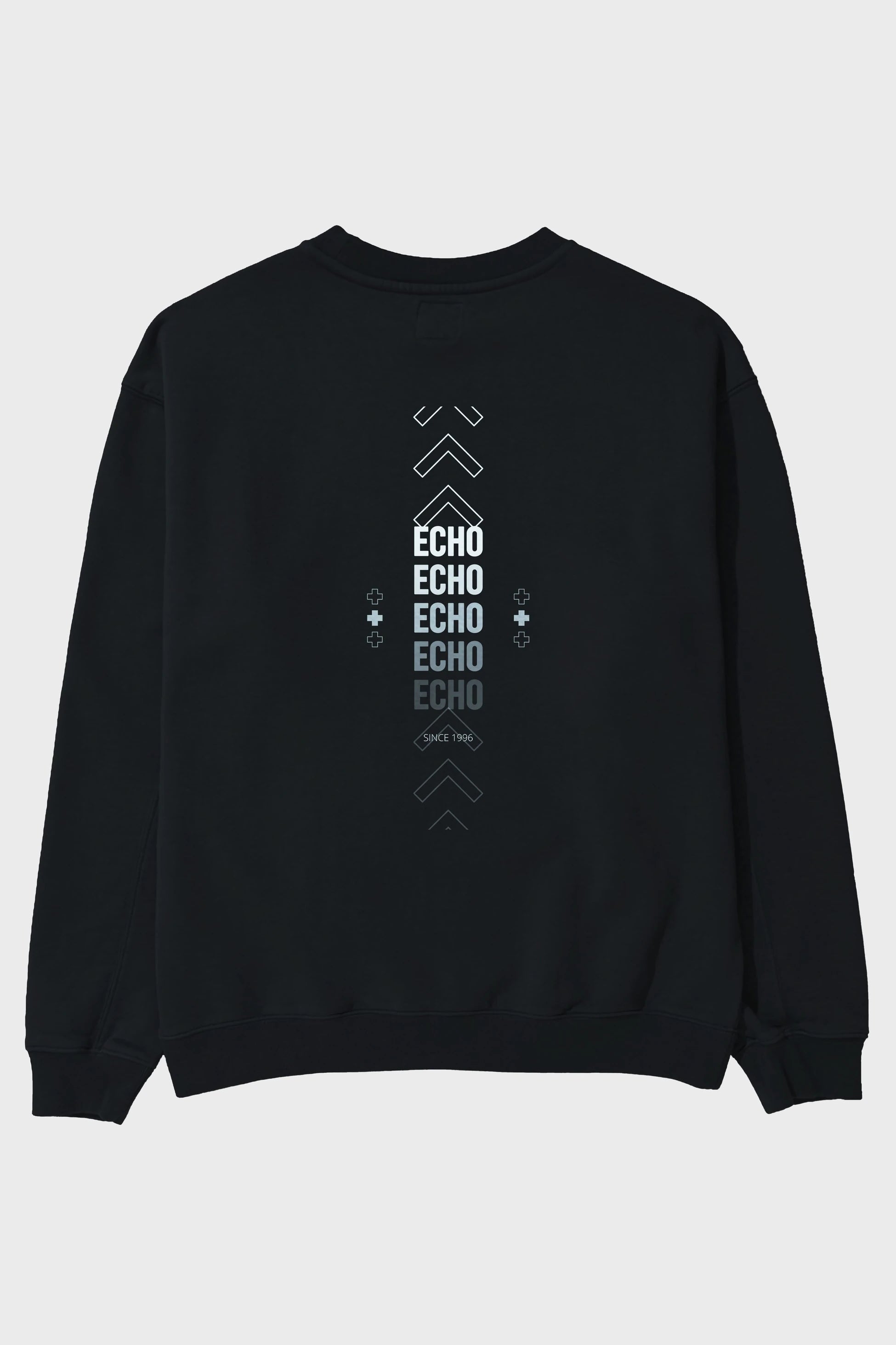 Echo Yazılı Arka Baskılı Oversize Sweatshirt Erkek Kadın Unisex