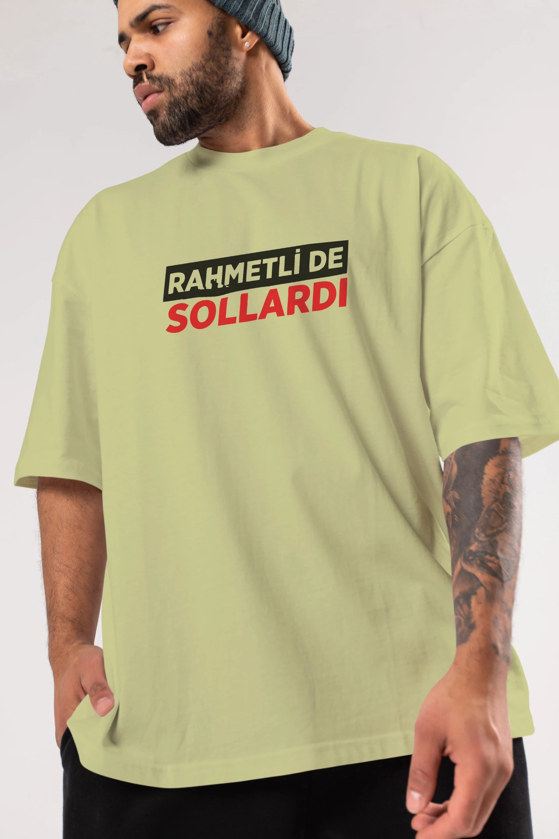 Rahmetli De Sollardı Ön Baskılı Oversize t-shirt %100 pamuk Erkek Kadın Unisex