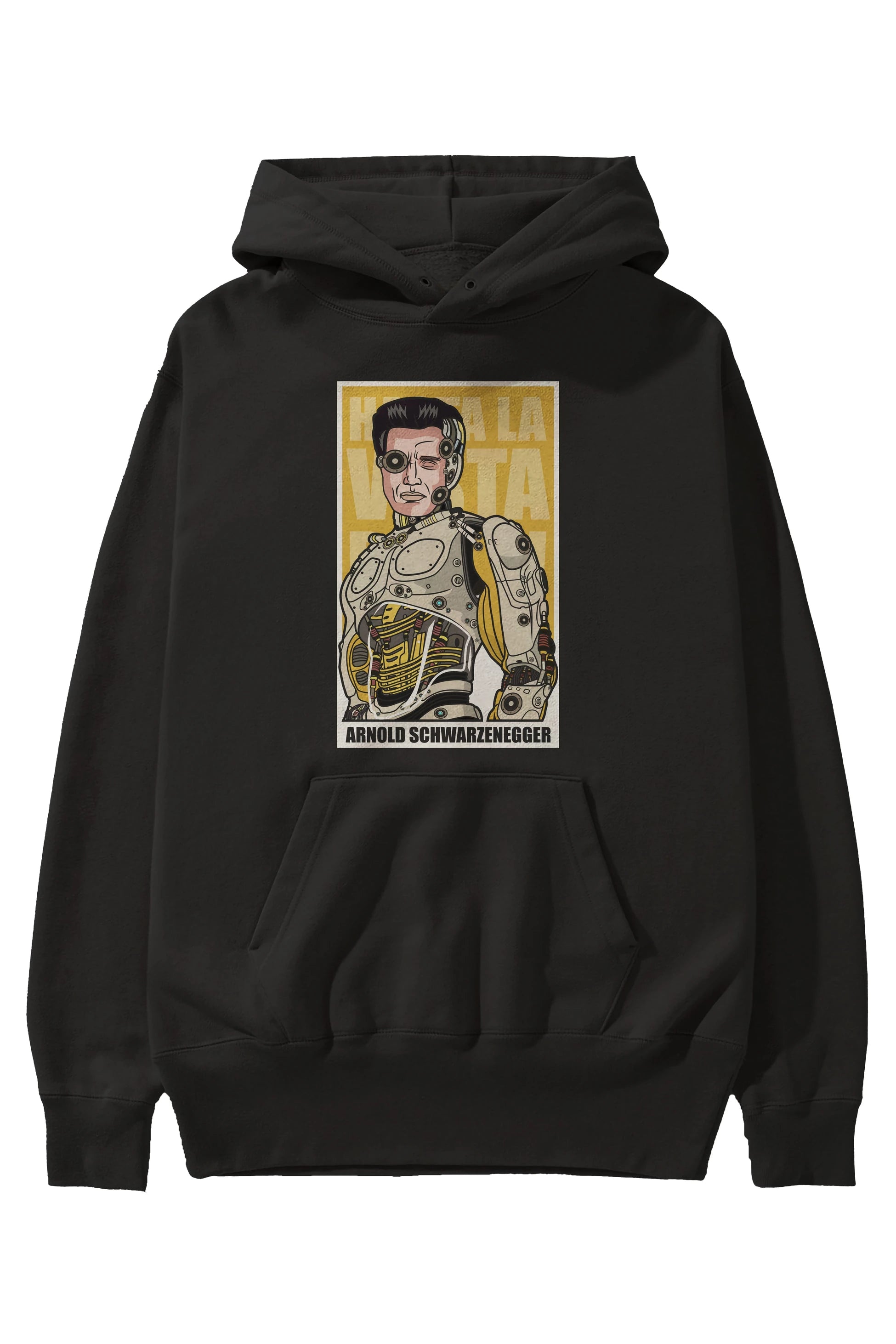 Arnold Robot Human Ön Baskılı Hoodie Oversize Kapüşonlu Sweatshirt Erkek Kadın Unisex