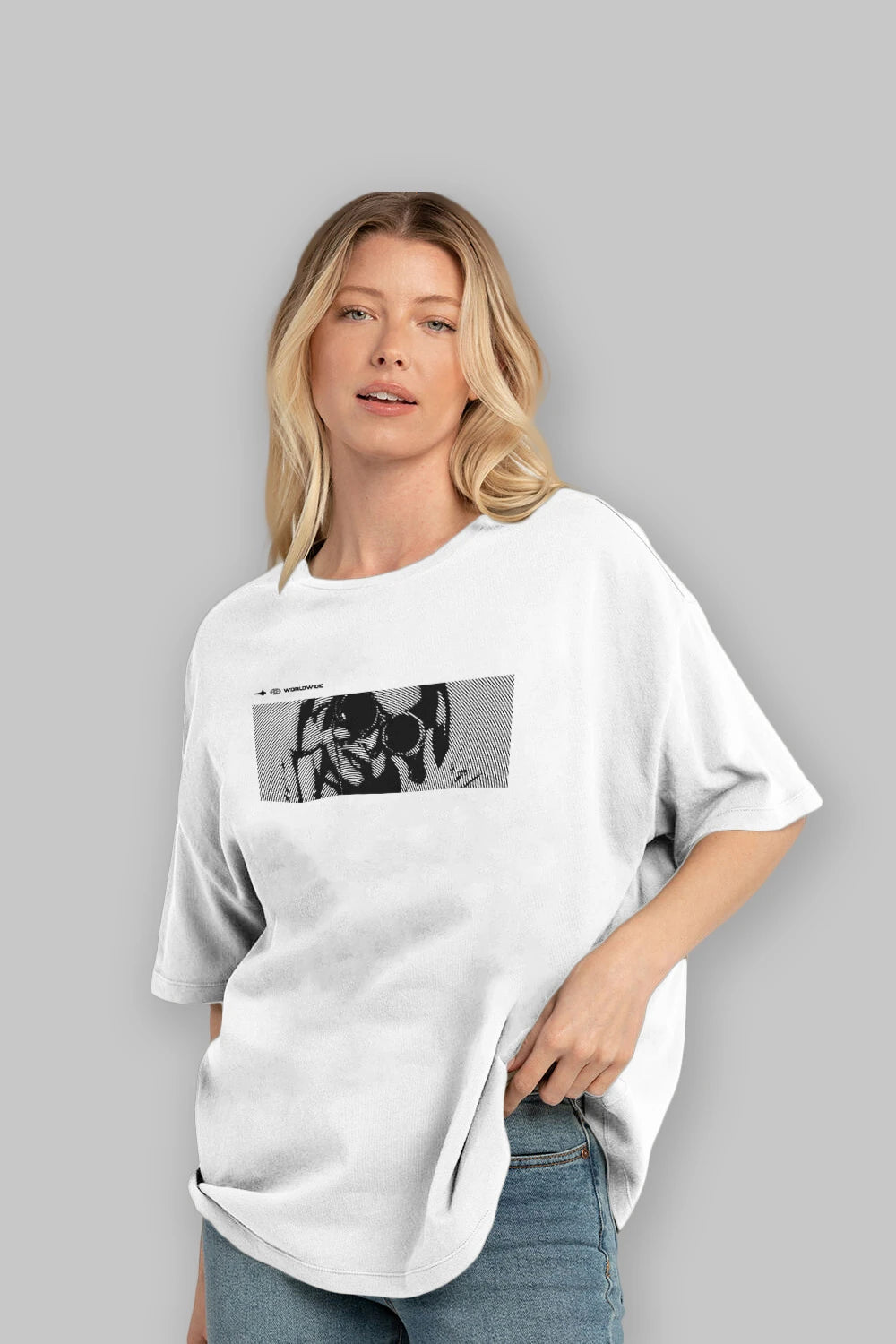 Nobody is in Control Ön Baskılı Oversize t-shirt Erkek Kadın Unisex