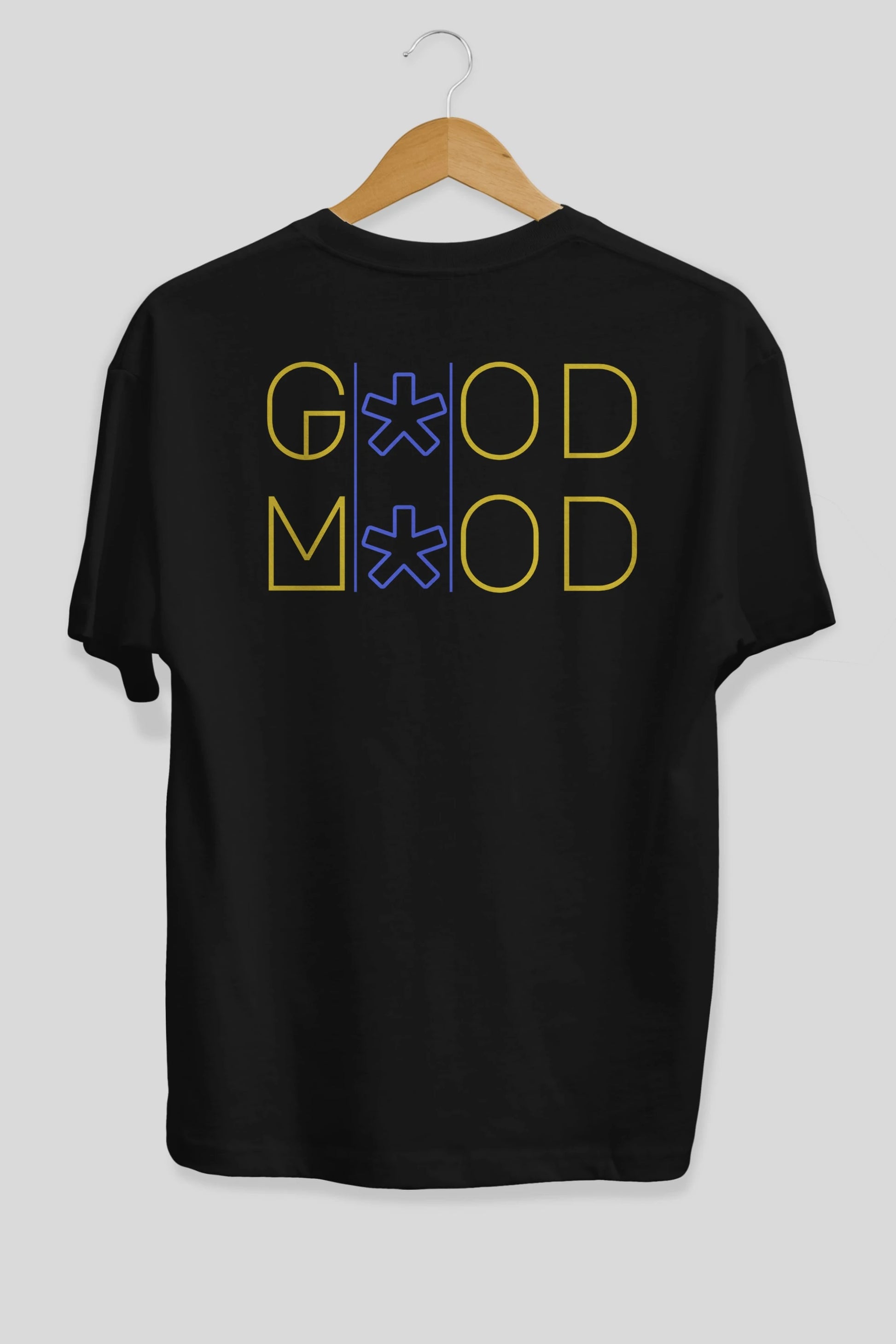 Good Mood Yazılı Arka Baskılı Oversize t-shirt Erkek Kadın Unisex