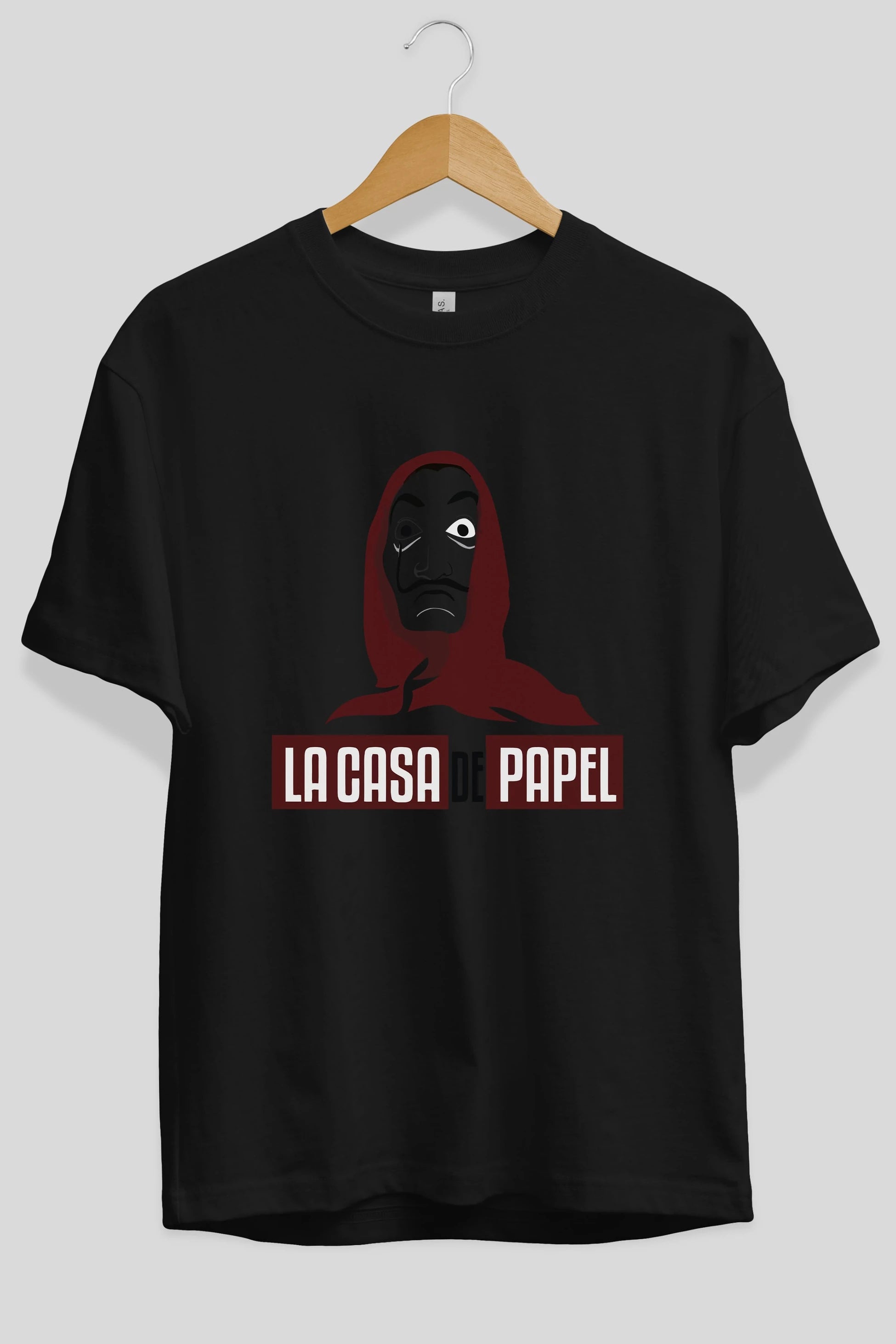 La Casa De Papel (1) Ön Baskılı Oversize t-shirt Erkek Kadın Unisex %100 Pamuk Bisiklet Yaka tişort