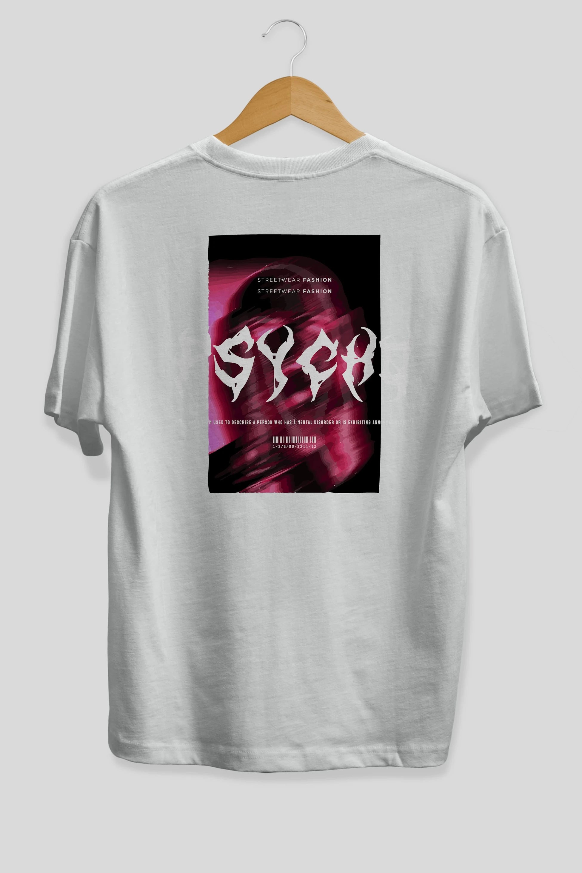 Psycho Streetwear Arka Baskılı Oversize t-shirt Erkek Kadın Unisex