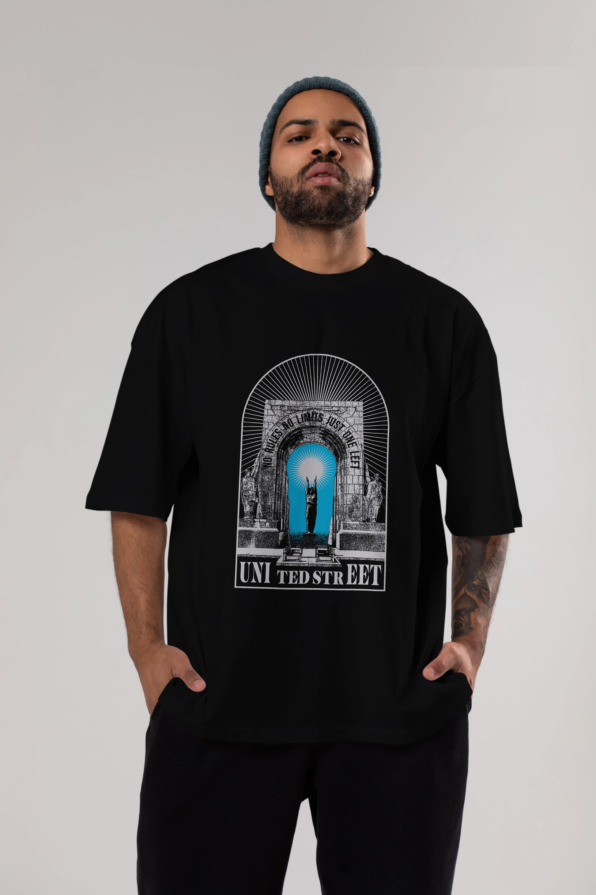No Rules No Limits Ön Baskılı Oversize t-shirt Erkek Kadın Unisex