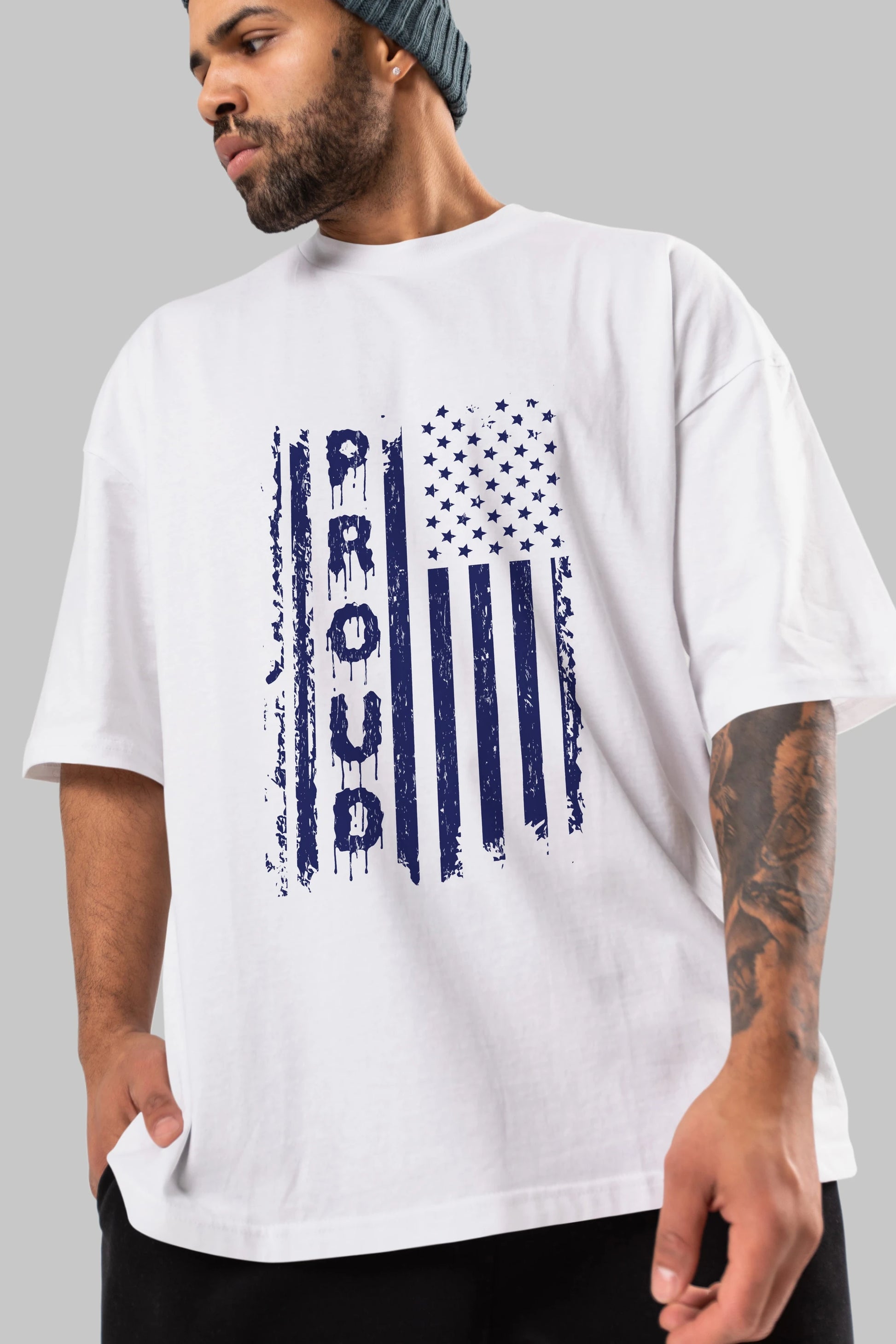 Proud Ön Baskılı Oversize t-shirt Erkek Kadın Unisex