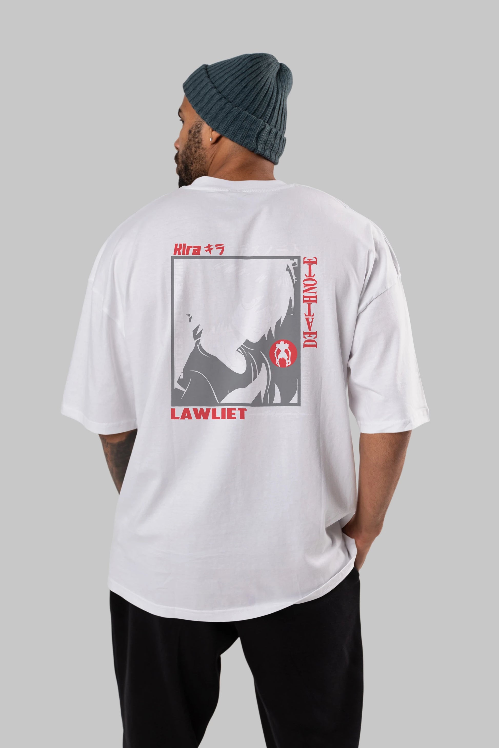 DEATH NOTE Anime Arka Baskılı Oversize t-shirt Erkek Kadın Unisex