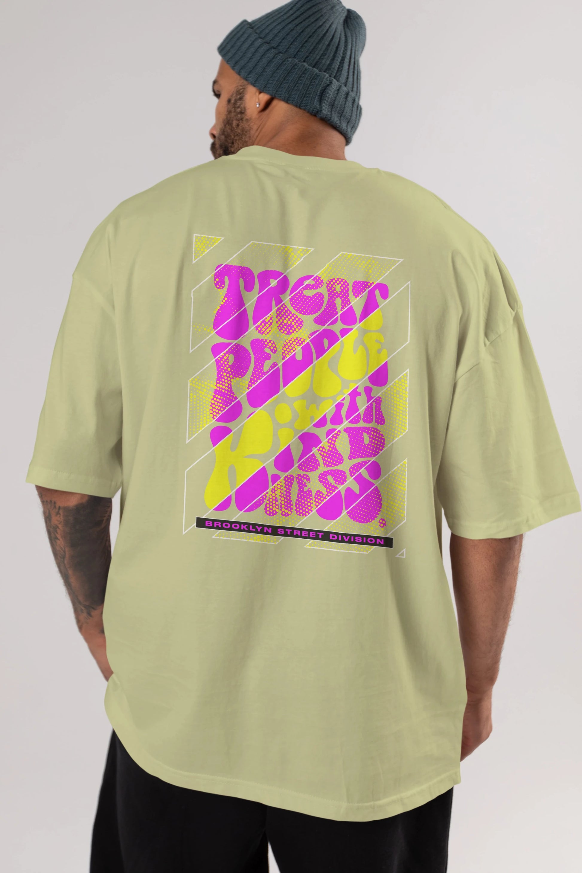Treat People Arka Baskılı Oversize t-shirt Erkek Kadın Unisex