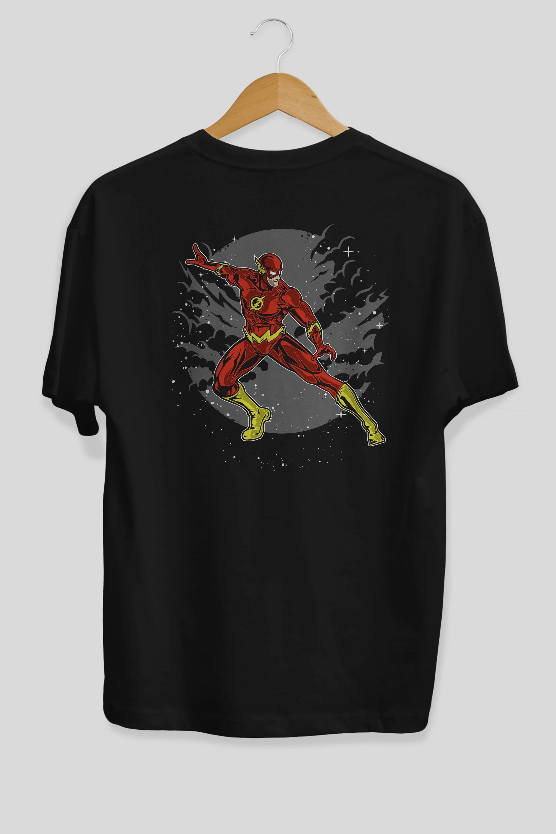 The Flash Arka Baskılı Oversize t-shirt Erkek Kadın Unisex %100 Pamuk