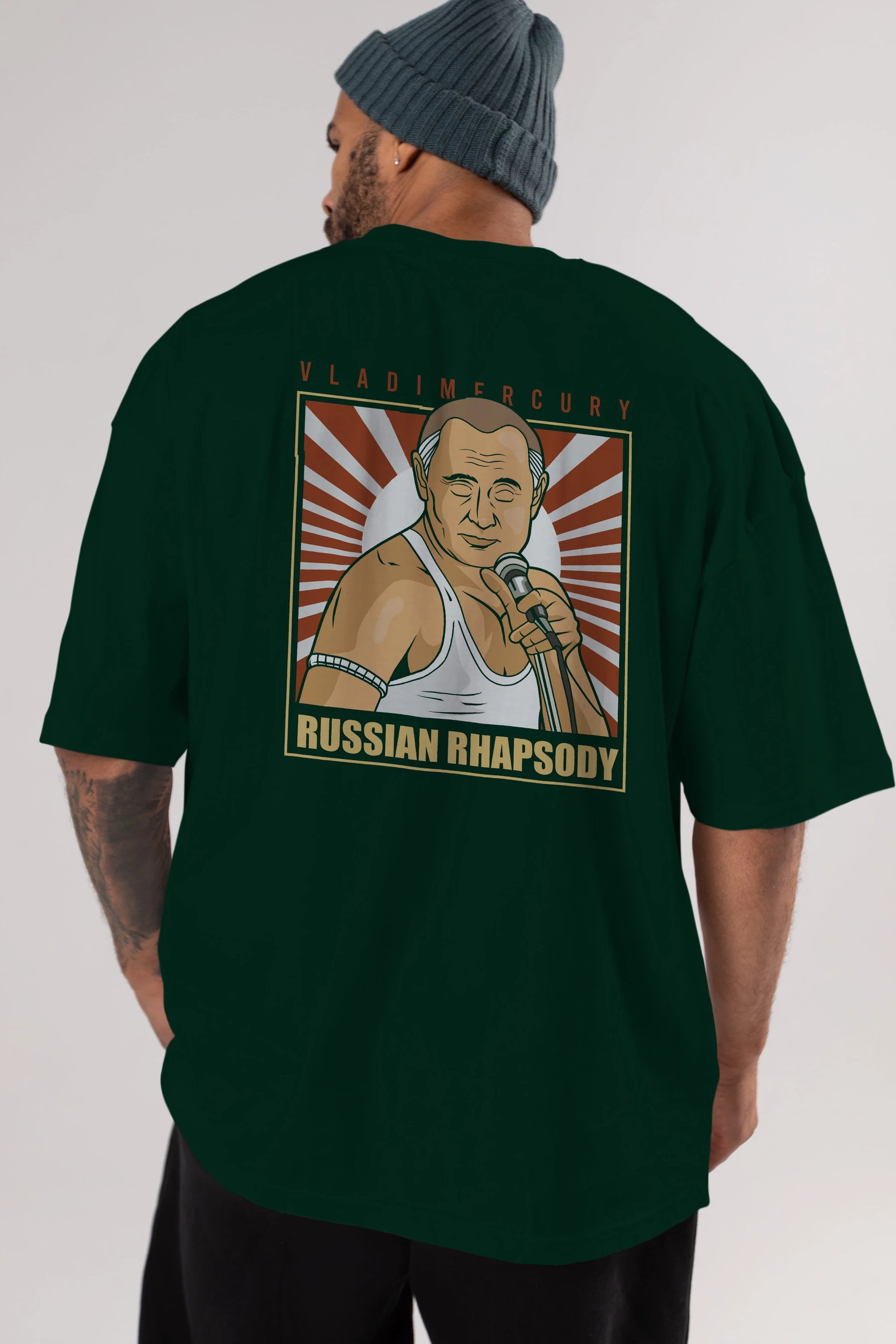 Freddy Puttin Arka Baskılı Oversize t-shirt Erkek Kadın Unisex %100 Pamuk tişort