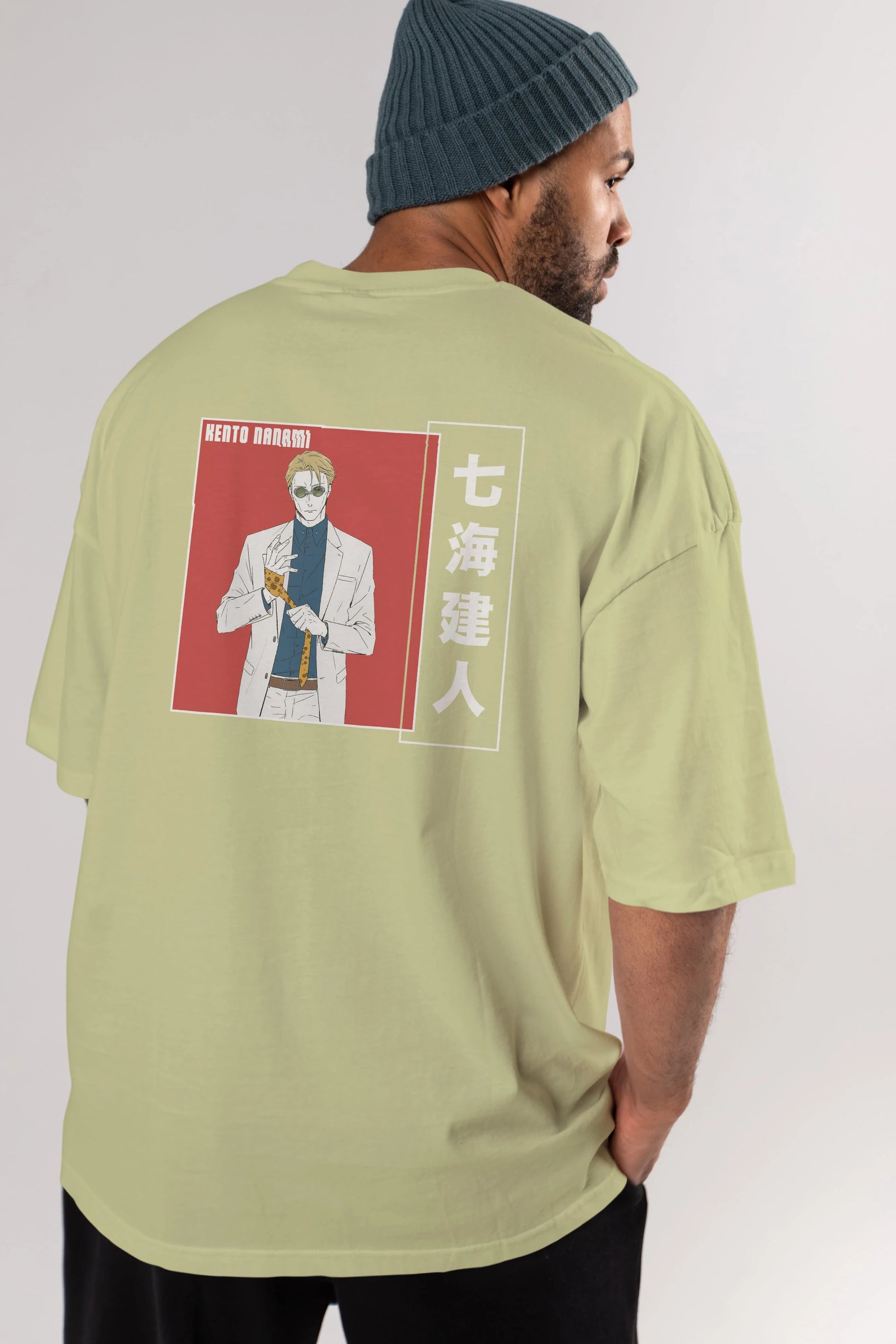 Kento Nanami 1 Anime Arka Baskılı Oversize t-shirt Erkek Kadın Unisex