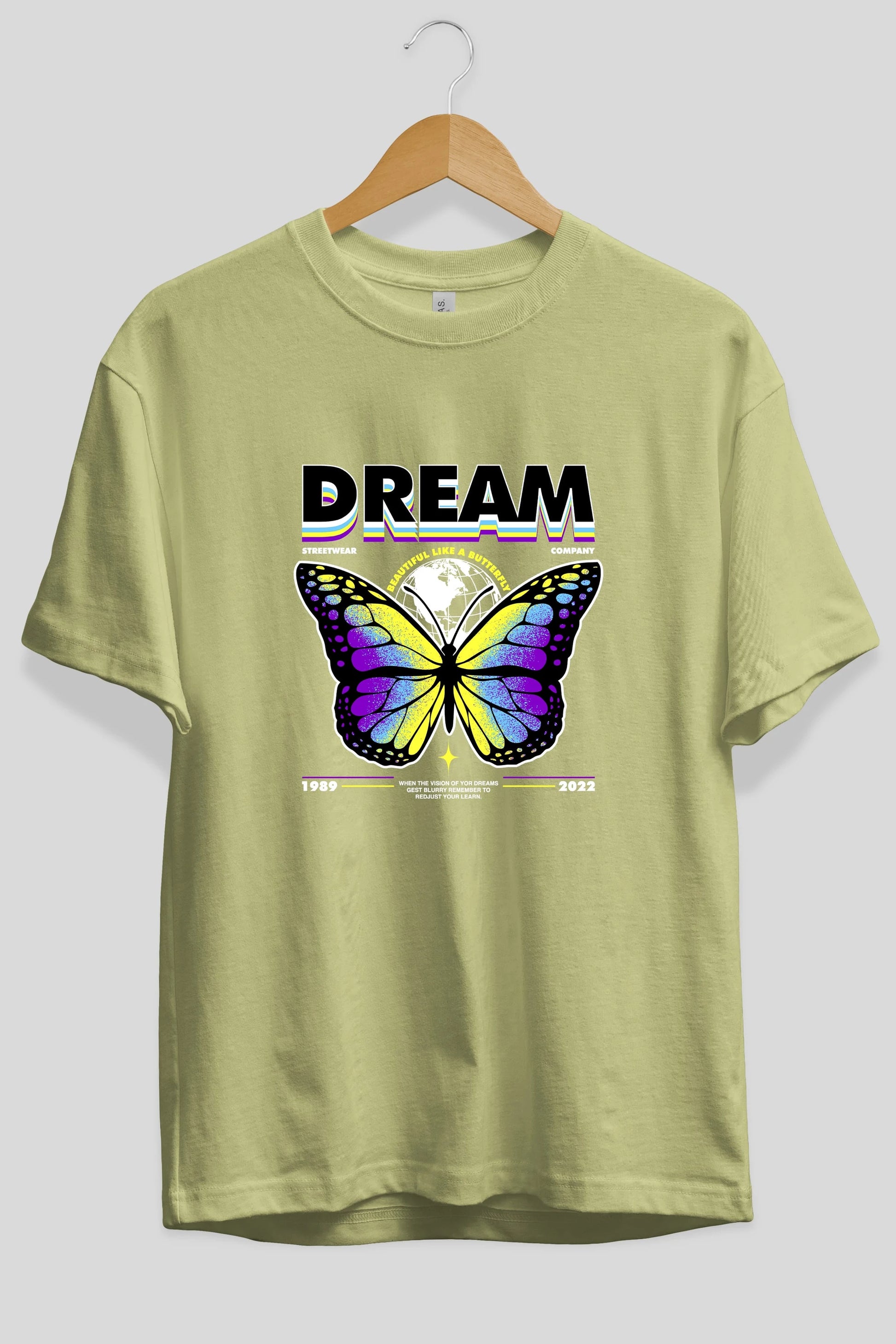 Dream Company Ön Baskılı Oversize t-shirt Erkek Kadın Unisex