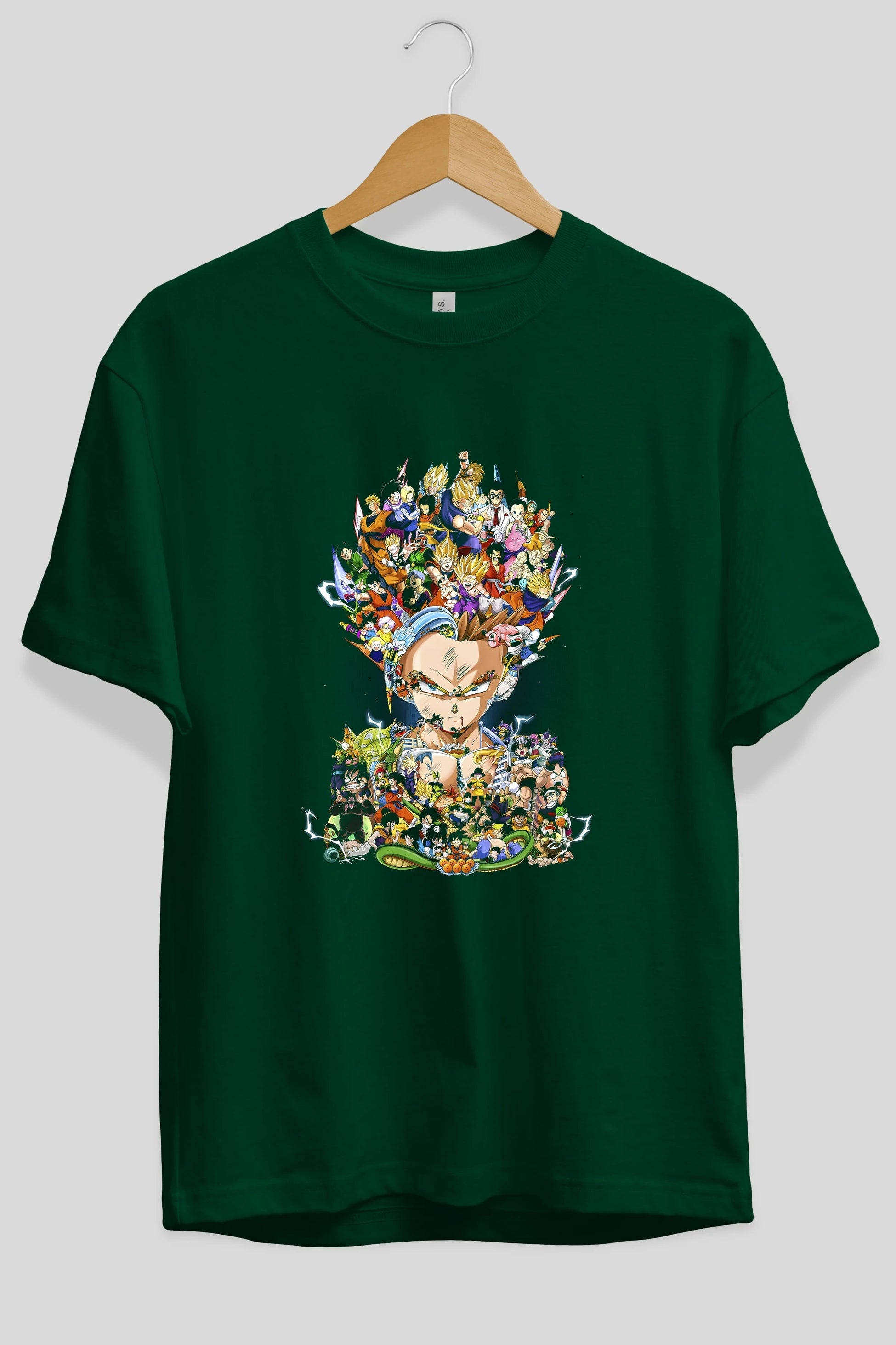 DRAGON BALL ART (2) Anime Ön Baskılı Oversize t-shirt %100 pamuk Erkek Kadın Unisex