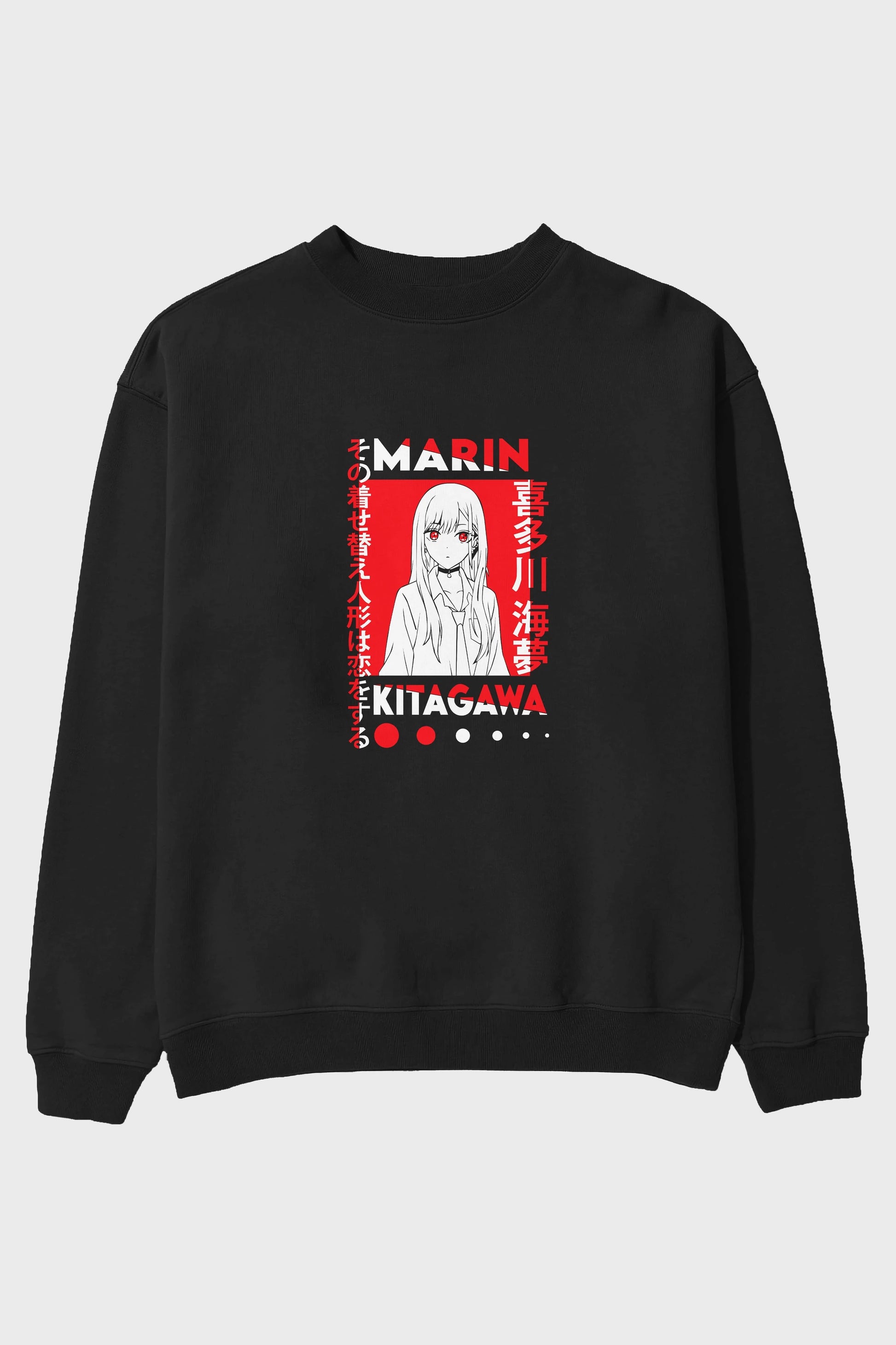 MARIN KITAGAWA Anime Ön Baskılı Oversize Sweatshirt Erkek Kadın Unisex