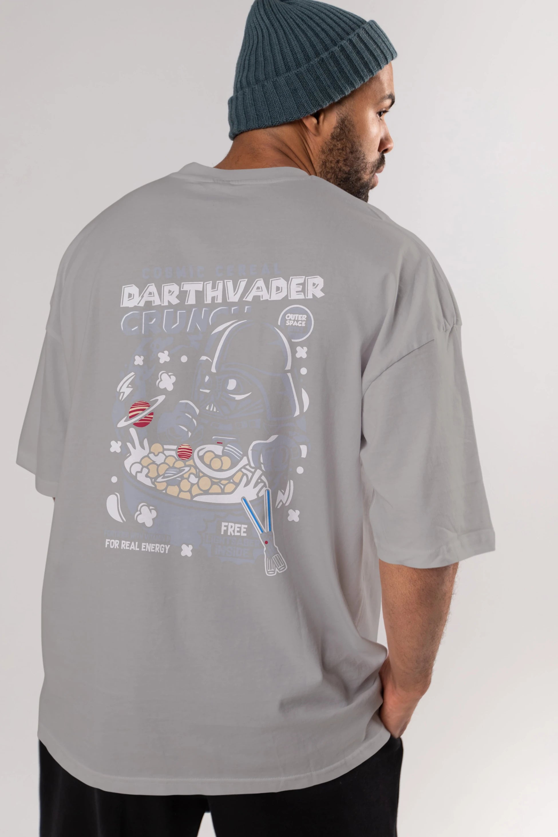 Darth Vader (2) Arka Baskılı Oversize t-shirt Erkek Kadın Unisex %100 Pamuk Bisiklet Yaka tişort