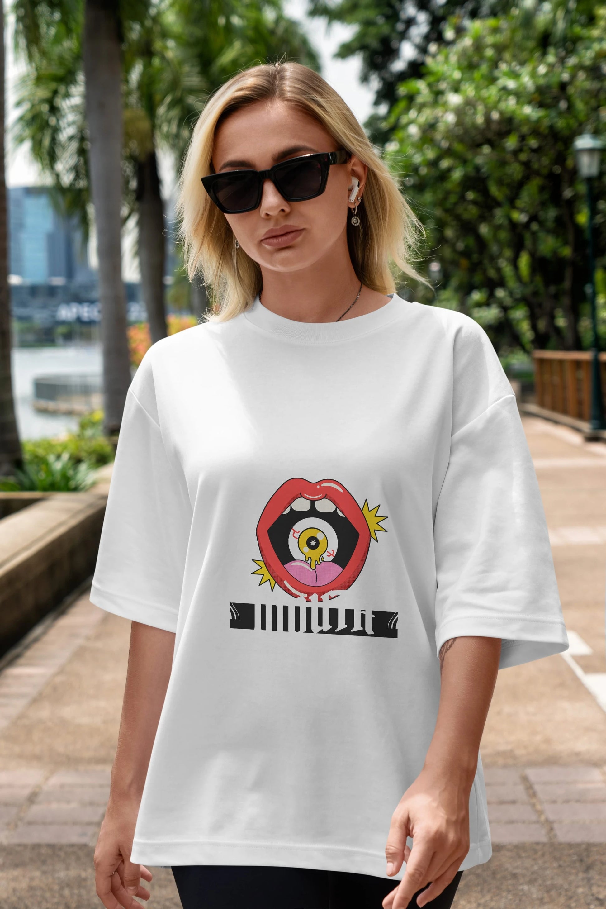 Watch Your Mouth Ön Baskılı Oversize t-shirt Erkek Kadın Unisex