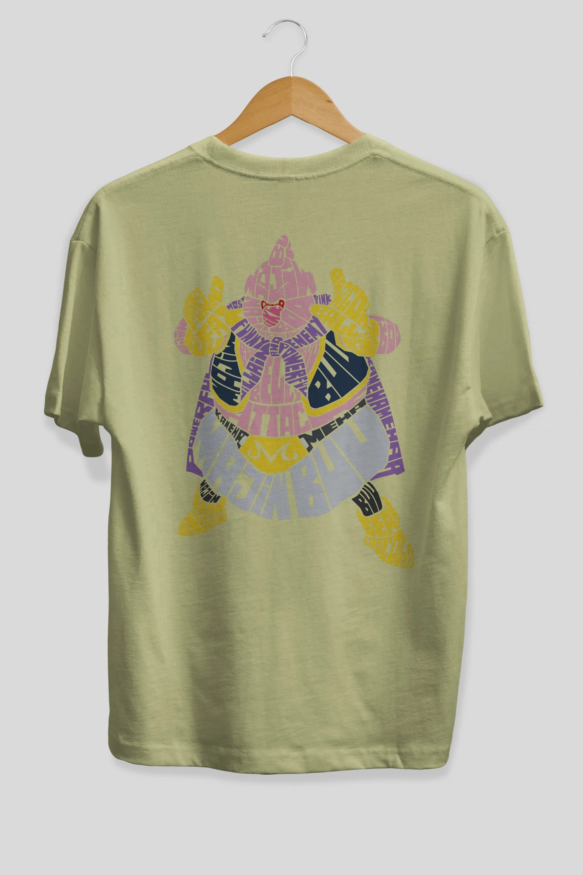 Majin Buu Arka Baskılı Oversize t-shirt %100 pamuk Erkek Kadın Unisex