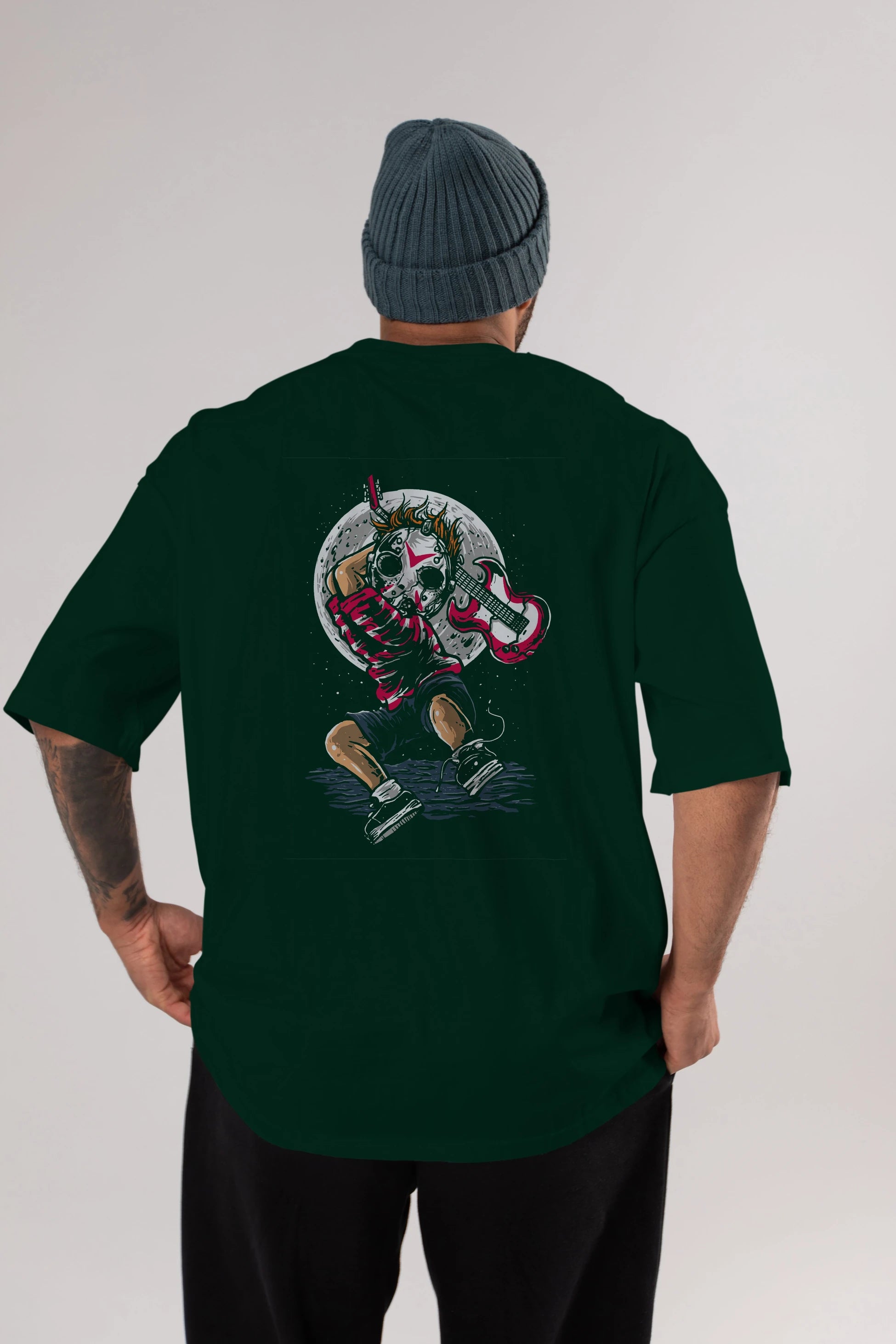 Break The Noise Arka Baskılı Oversize t-shirt Erkek Kadın Unisex %100 Pamuk