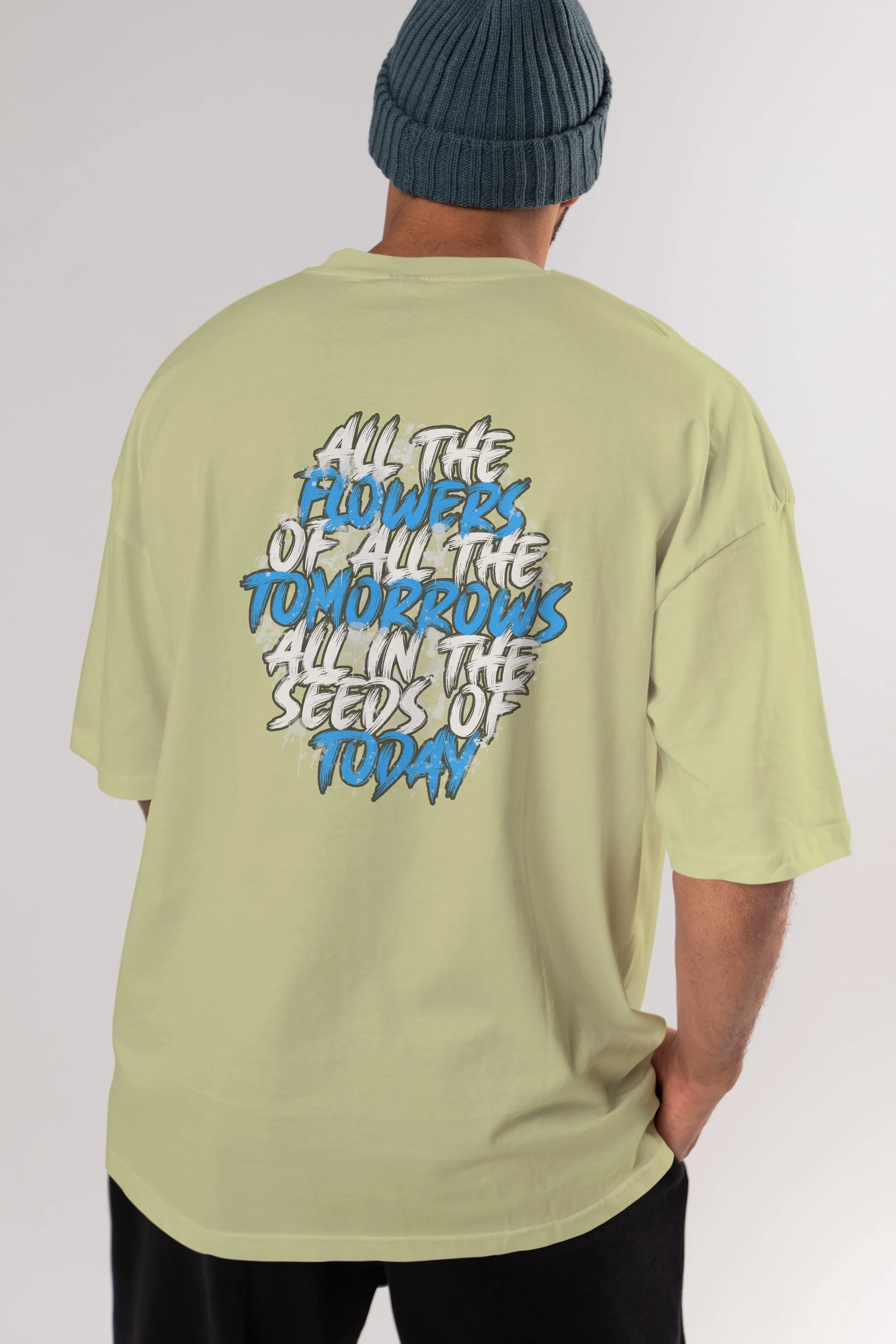 All The Flowers Of All The Tomorrows Arka Baskılı Oversize t-shirt Erkek Kadın Unisex