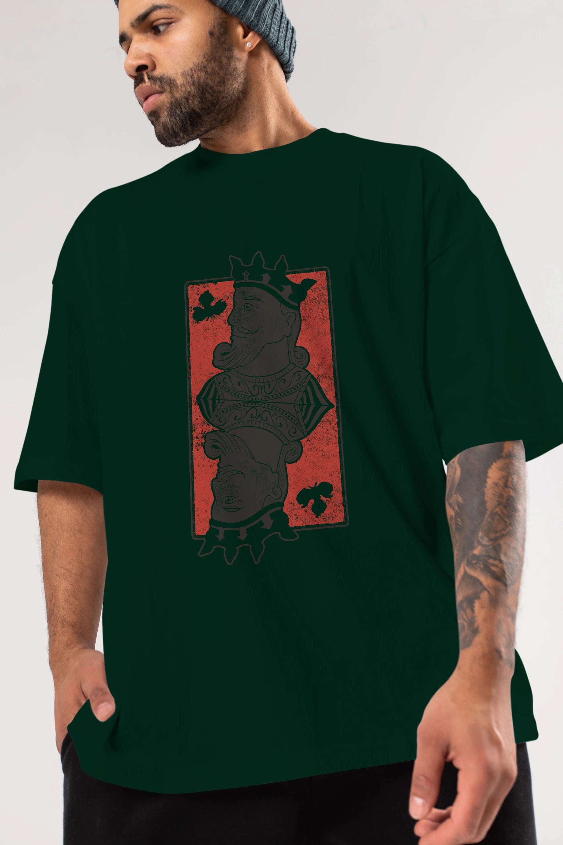 King Streetwear Ön Baskılı Oversize t-shirt Erkek Kadın Unisex