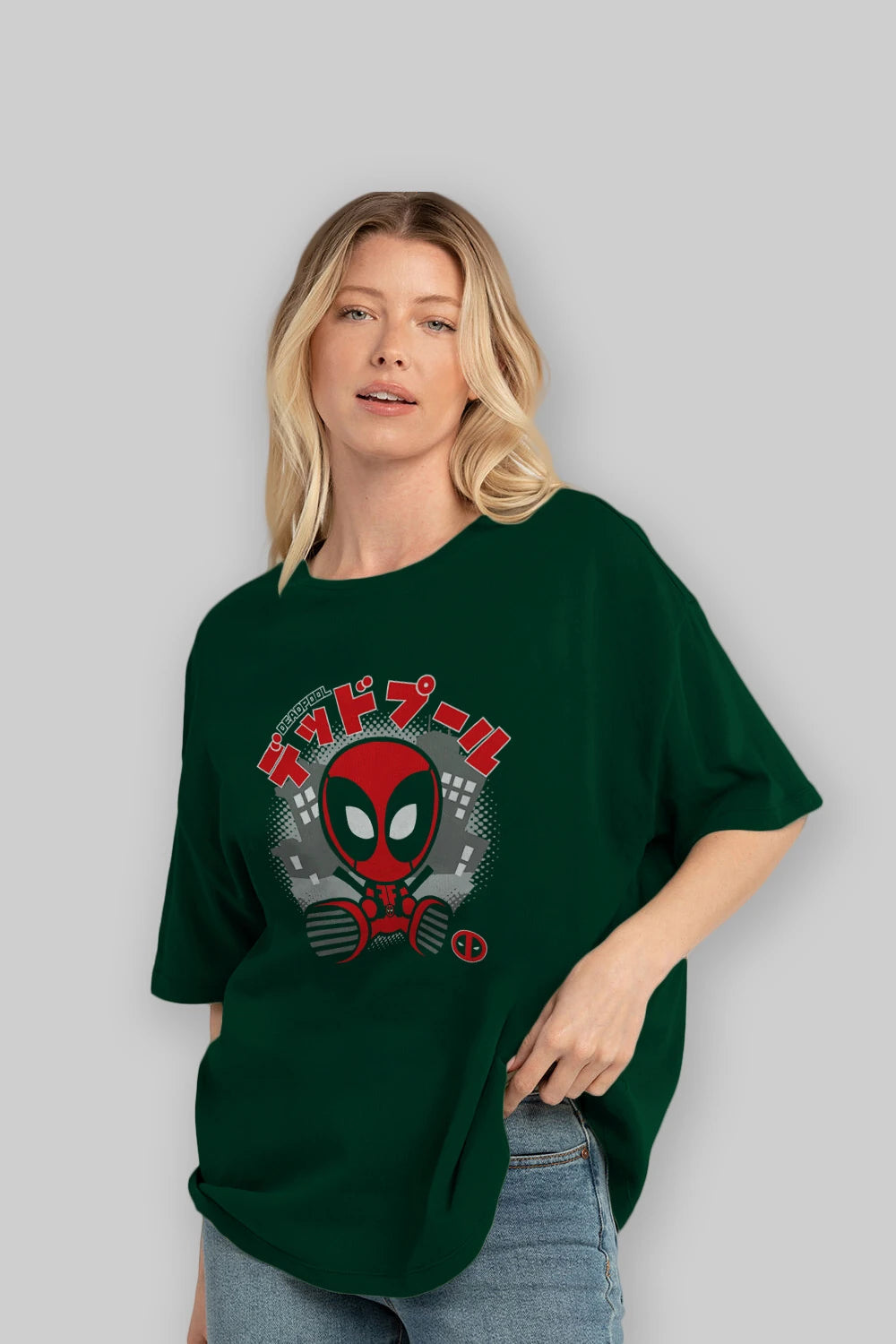 Deadpool (15) Ön Baskılı Oversize t-shirt Erkek Kadın Unisex %100 Pamuk Bisiklet Yaka tişort
