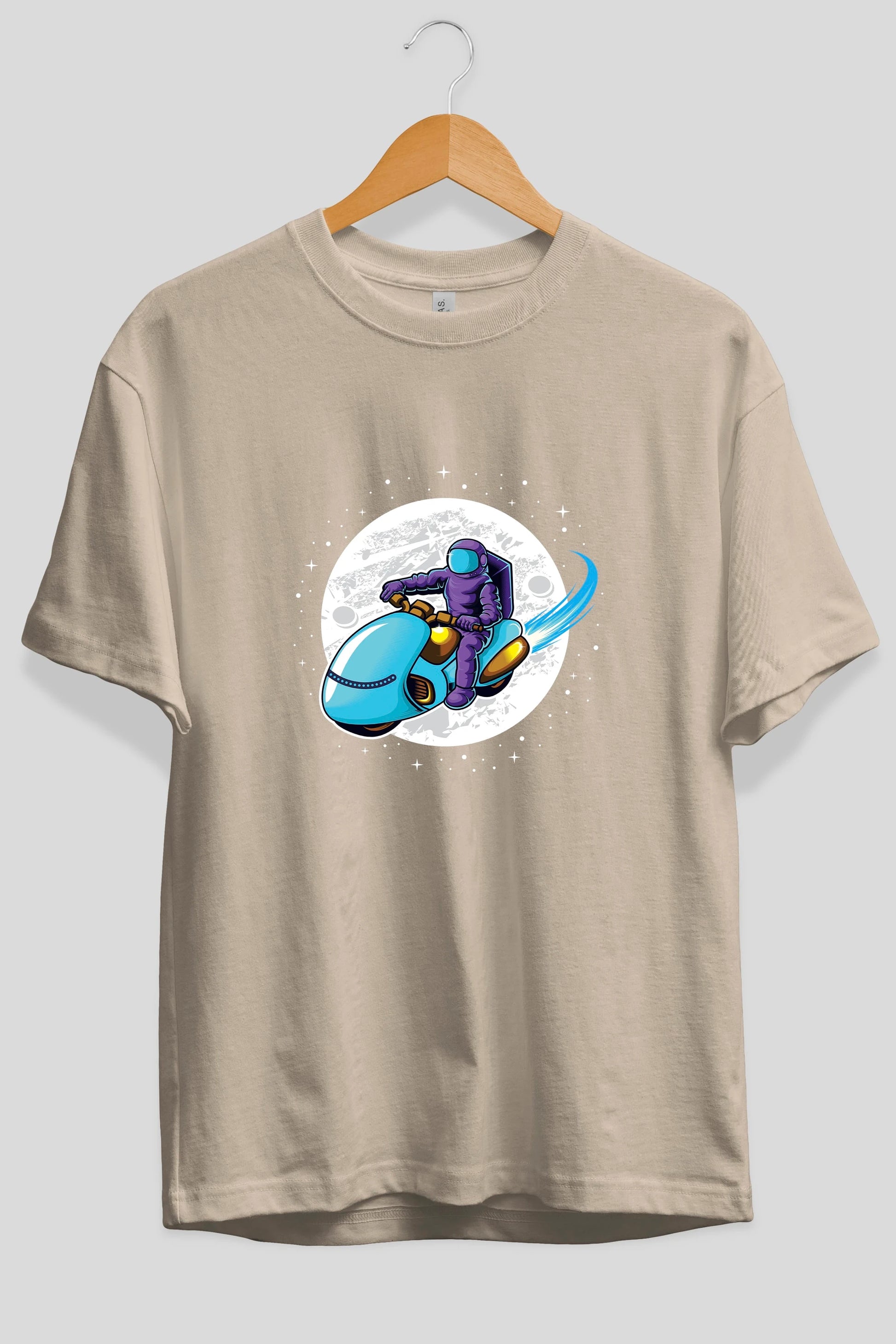 Astrorider in Space Ön Baskılı Oversize t-shirt Erkek Kadın Unisex