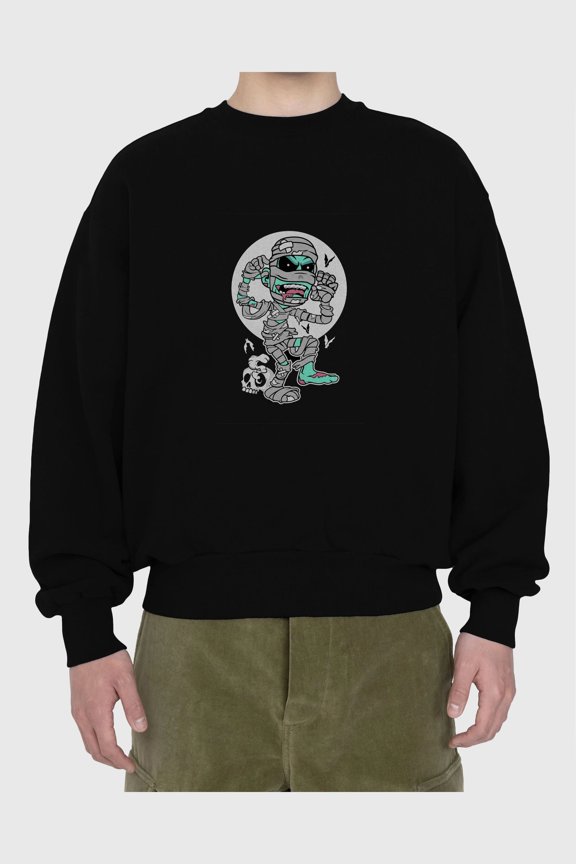 Mummy Ön Baskılı Oversize Sweatshirt Erkek Kadın Unisex