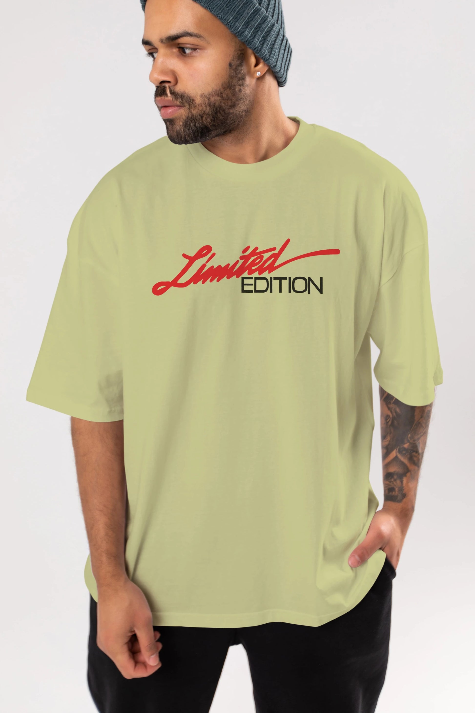 Limited Edition Ön Baskılı Oversize t-shirt %100 pamuk Erkek Kadın Unisex