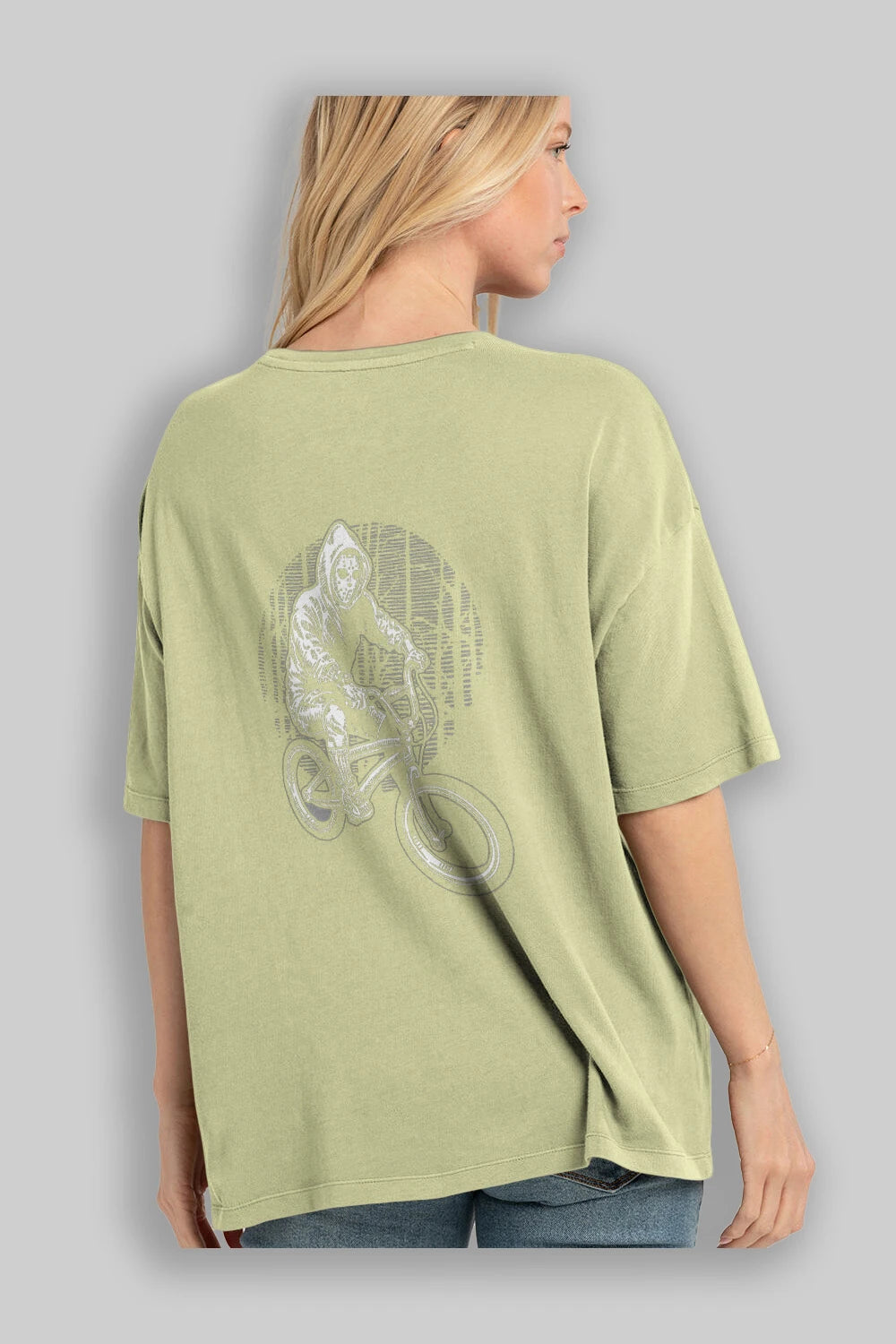 Ride Bike To Kill Arka Baskılı Oversize t-shirt Erkek Kadın Unisex %100 Pamuk