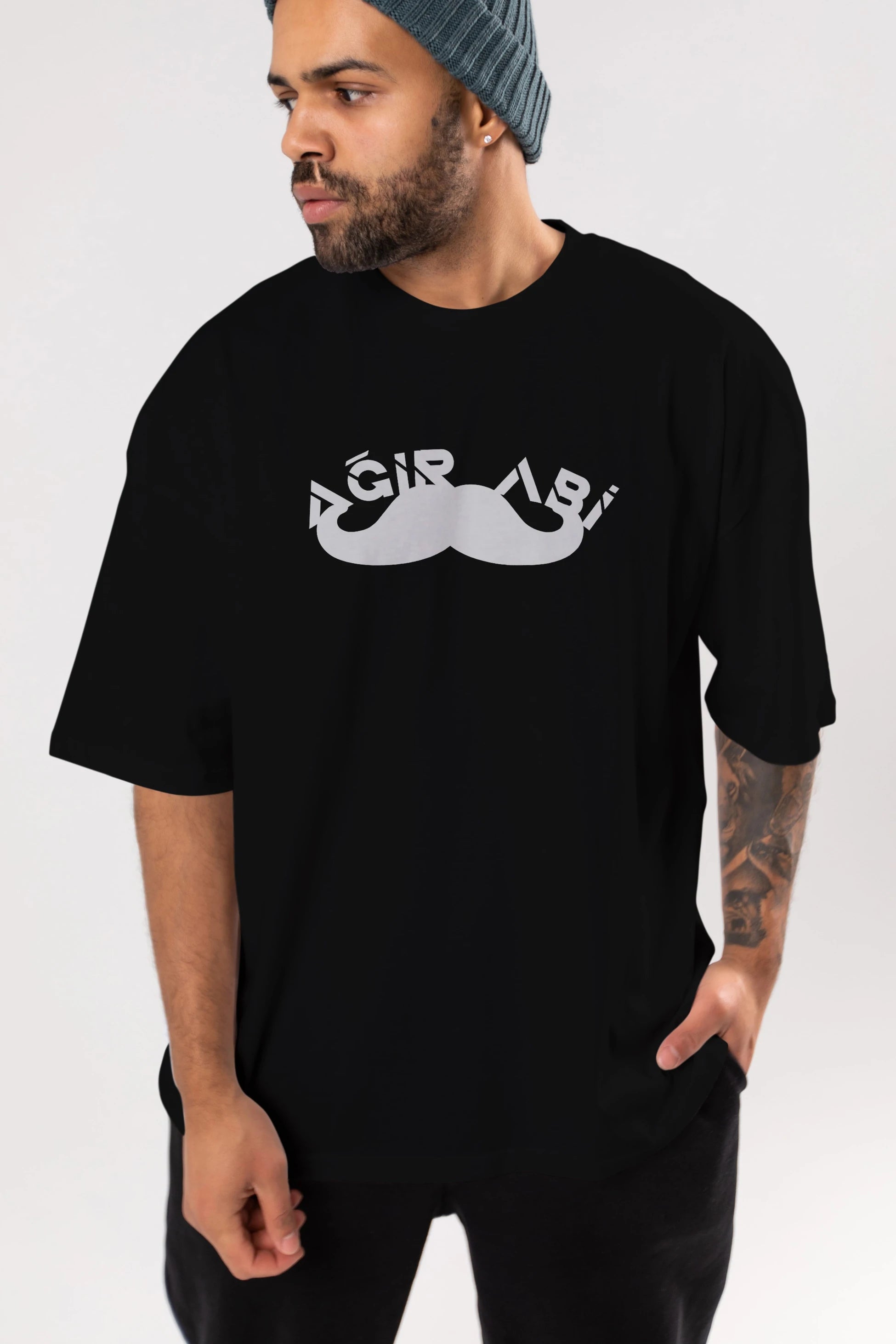 Ağır Abi Ön Baskılı Oversize t-shirt %100 pamuk Erkek Kadın Unisex