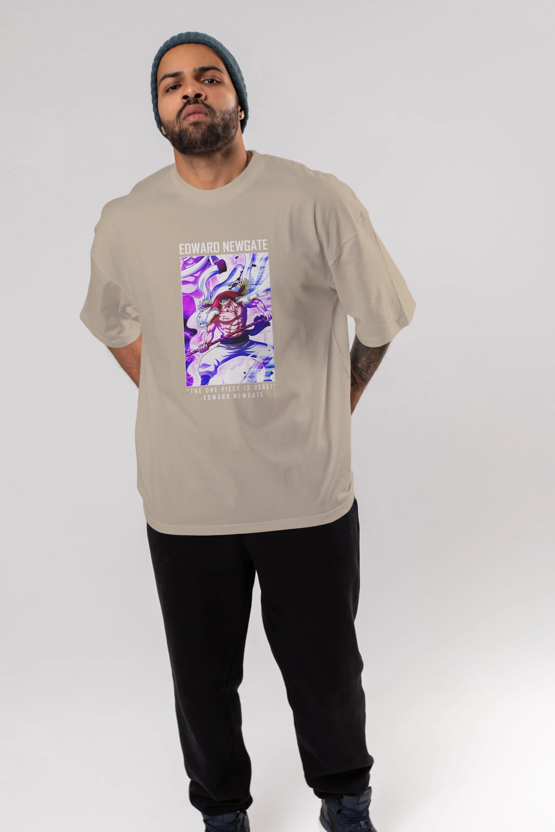 Edward Newgate Anime Ön Baskılı Oversize t-shirt Erkek Kadın Unisex