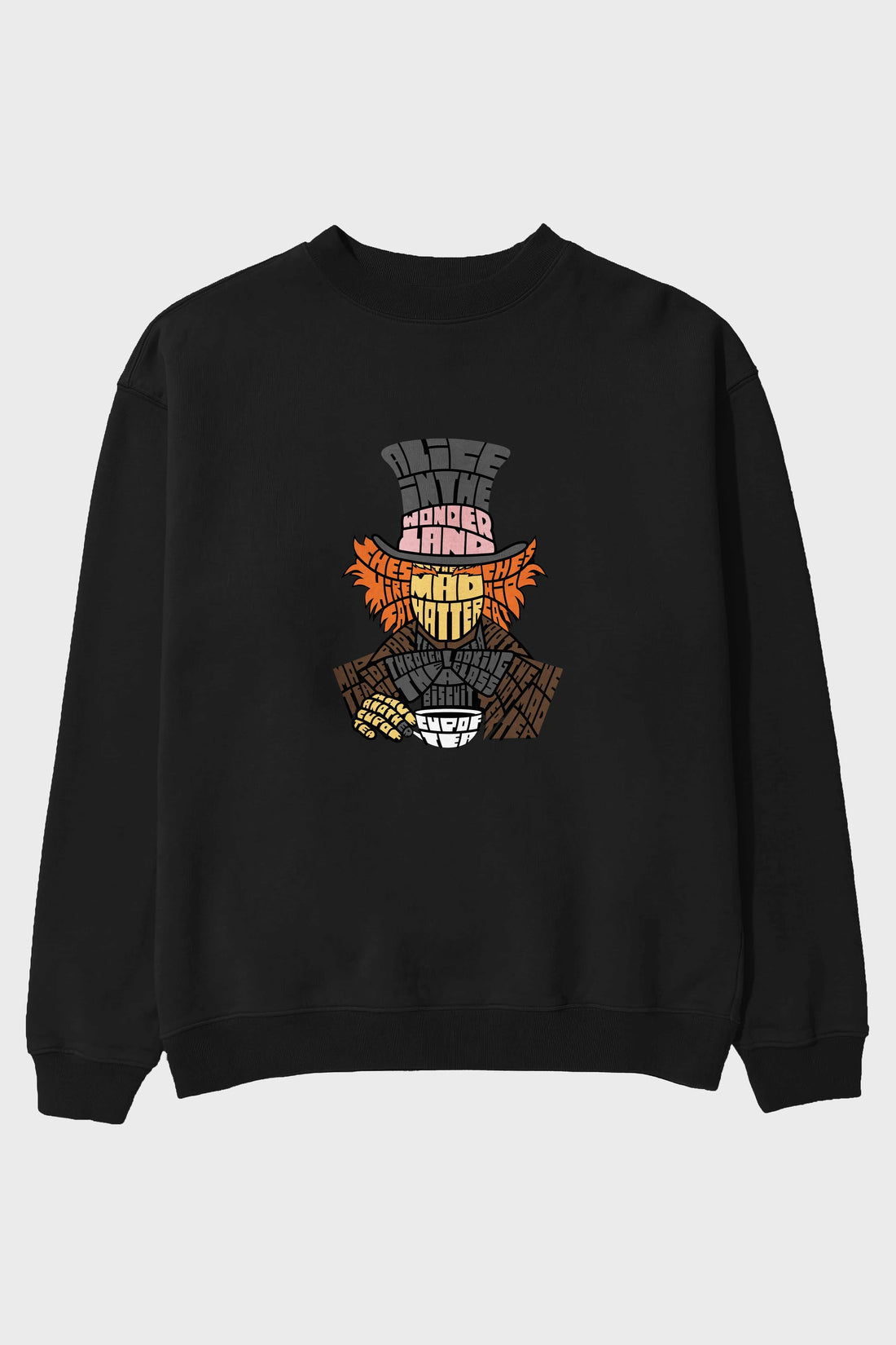 Madhatter Ön Baskılı Oversize Sweatshirt Erkek Kadın Unisex