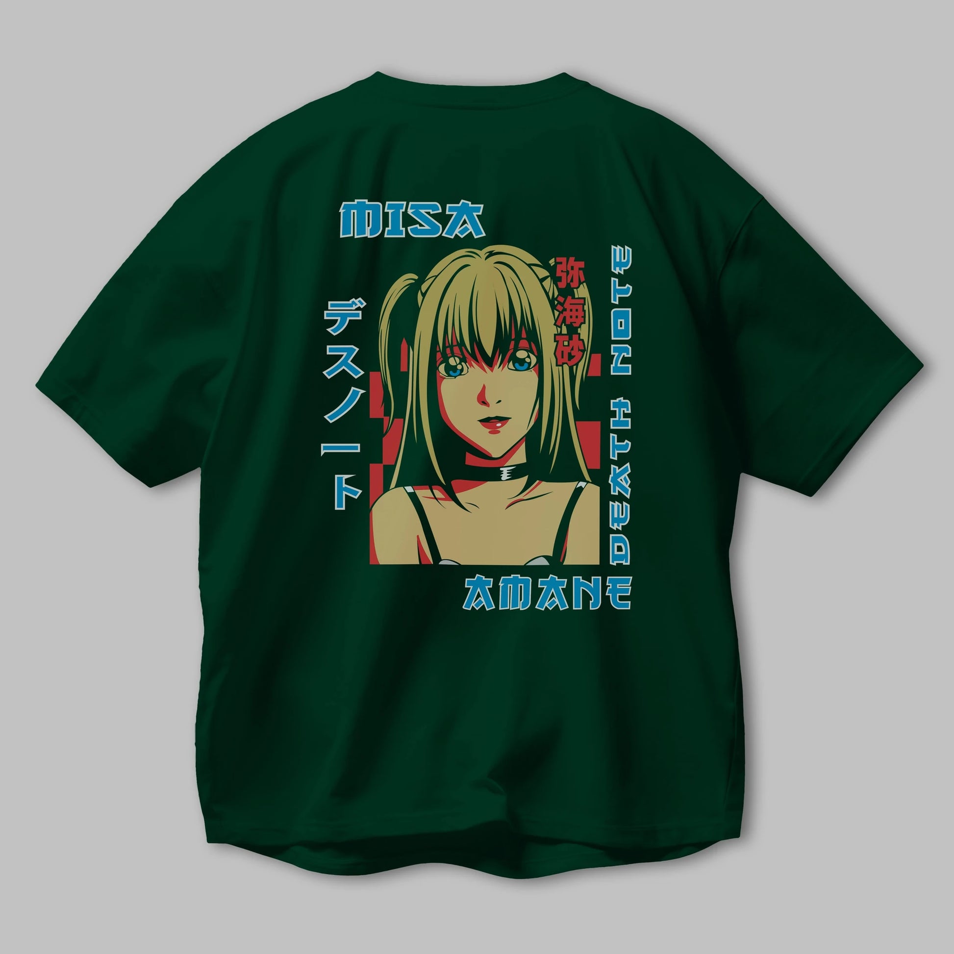 MISA-DEATH NOTE Anime Arka Baskılı Oversize t-shirt Erkek Kadın Unisex