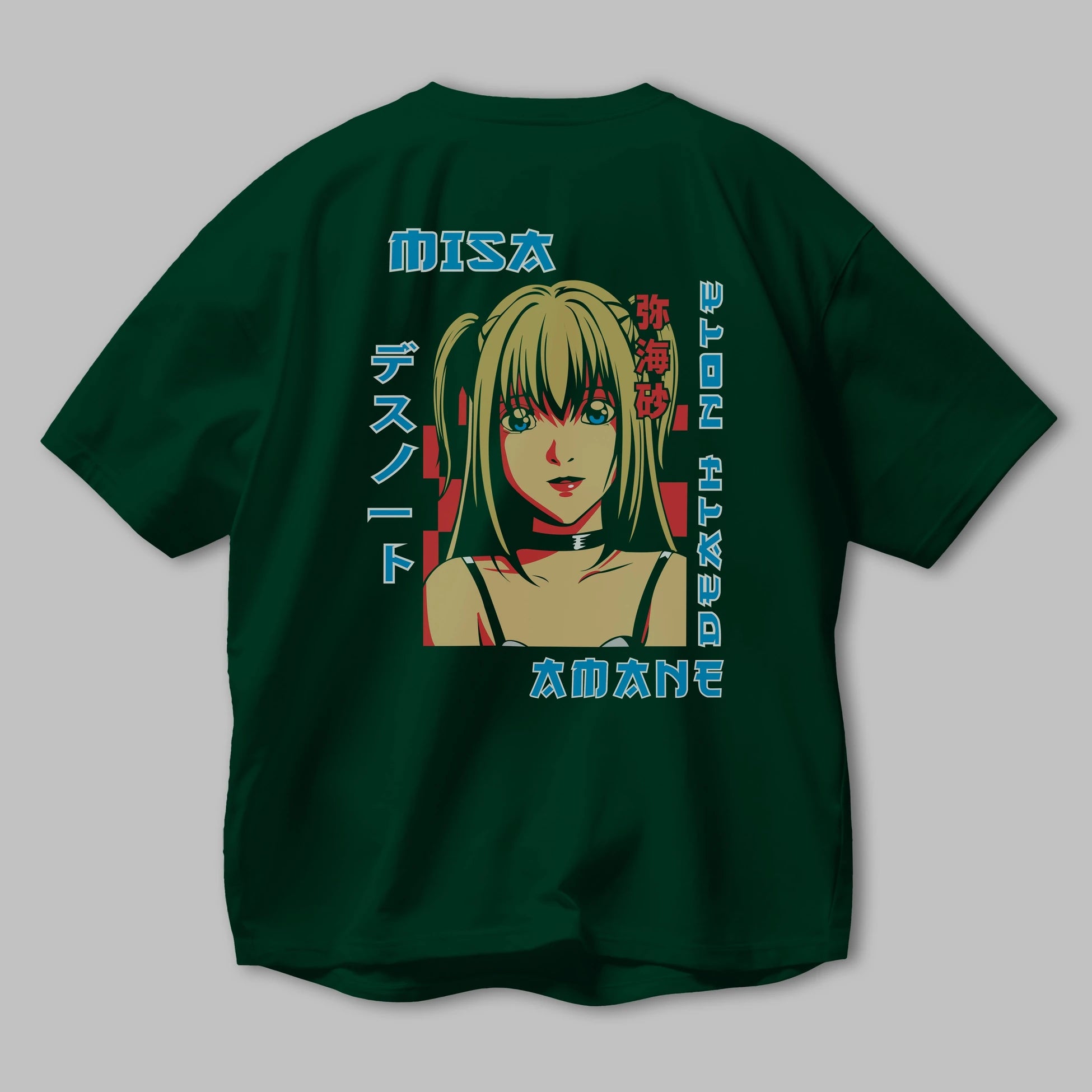 MISA-DEATH NOTE Anime Arka Baskılı Oversize t-shirt Erkek Kadın Unisex