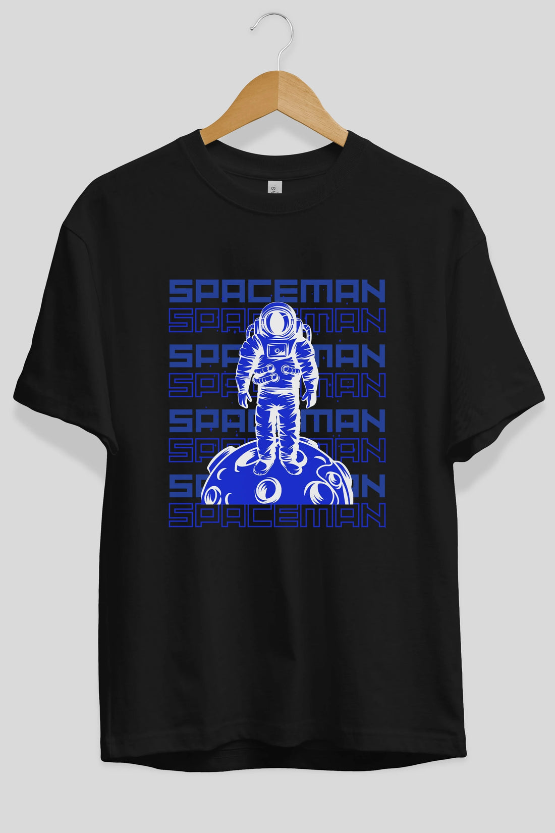 Spaceman Yazılı Ön Baskılı Oversize t-shirt Erkek Kadın Unisex