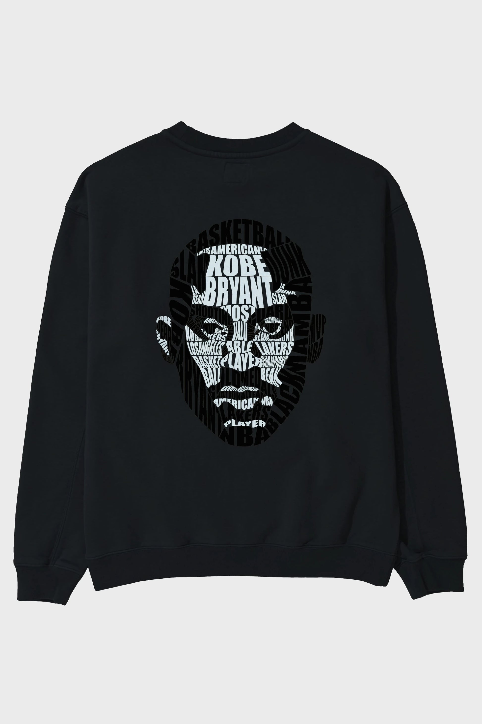Kobe Bryan Calligram Arka Baskılı Oversize Sweatshirt Erkek Kadın Unisex