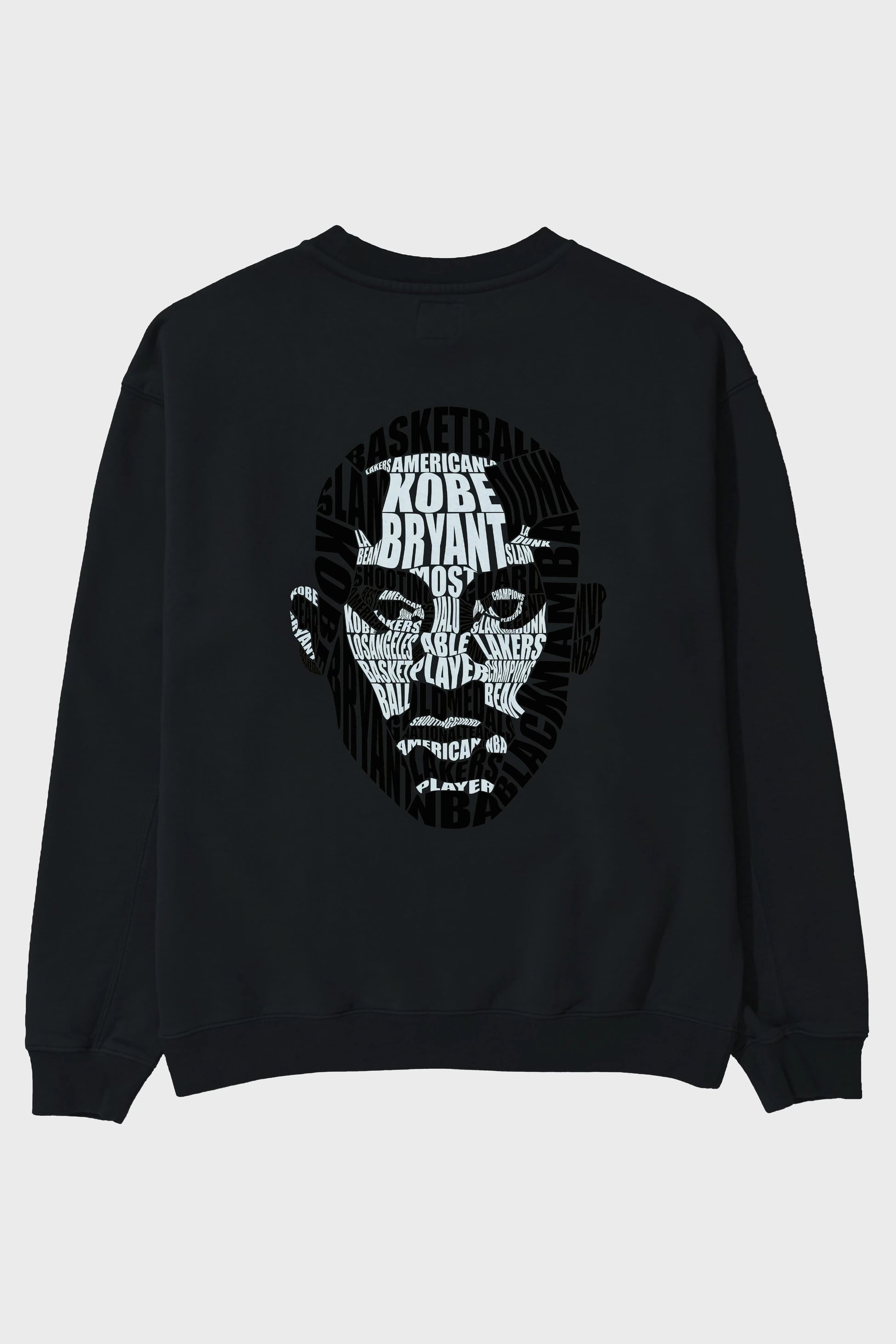Kobe Bryan Calligram Arka Baskılı Oversize Sweatshirt Erkek Kadın Unisex
