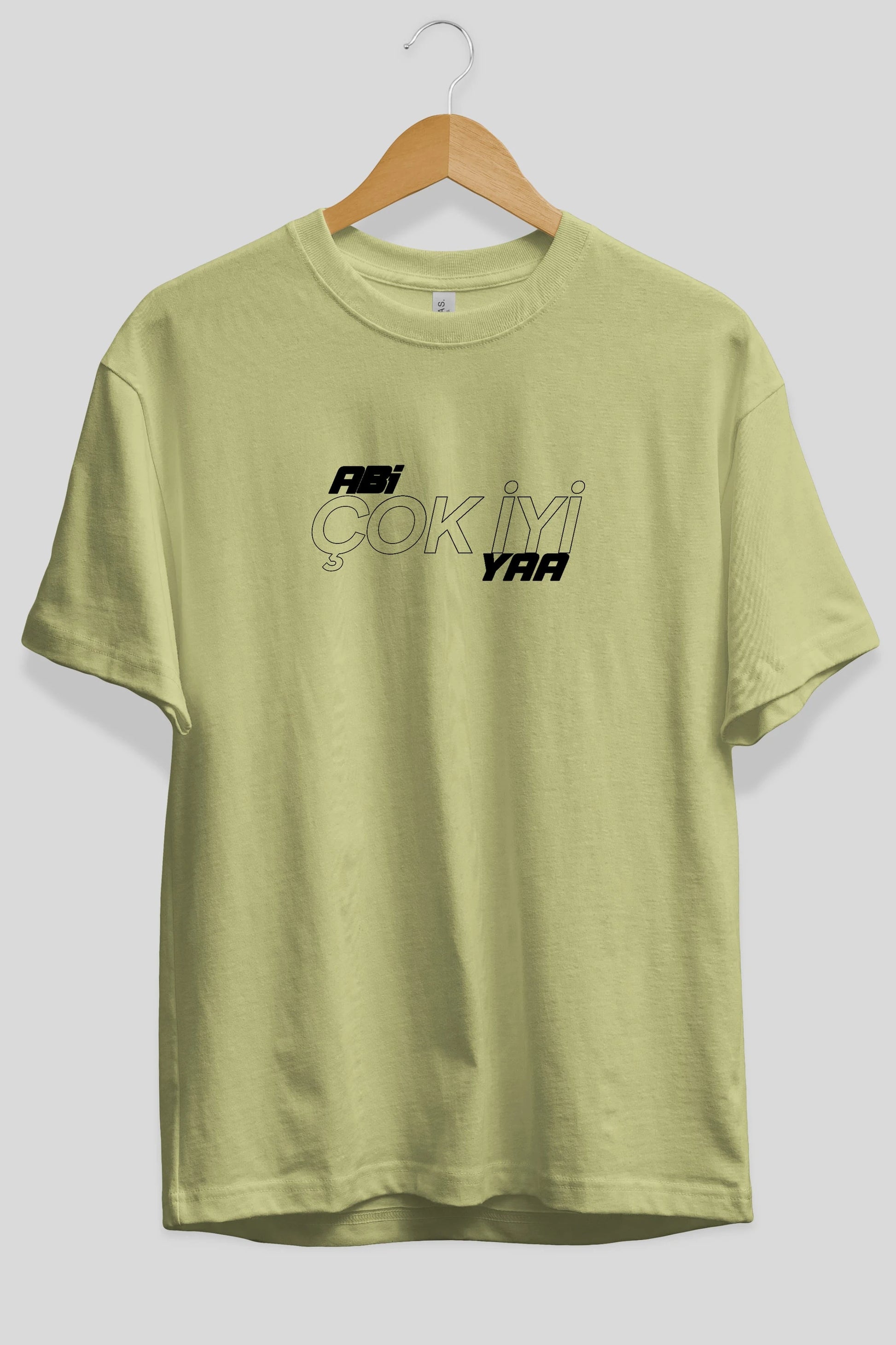 Abi Çok İyi Ya Ön Baskılı Oversize t-shirt %100 pamuk Erkek Kadın Unisex